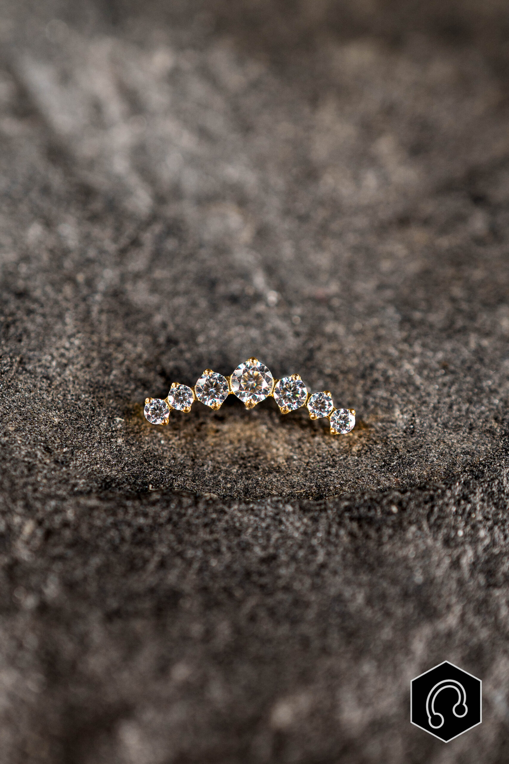 Labret titane doré Soleia