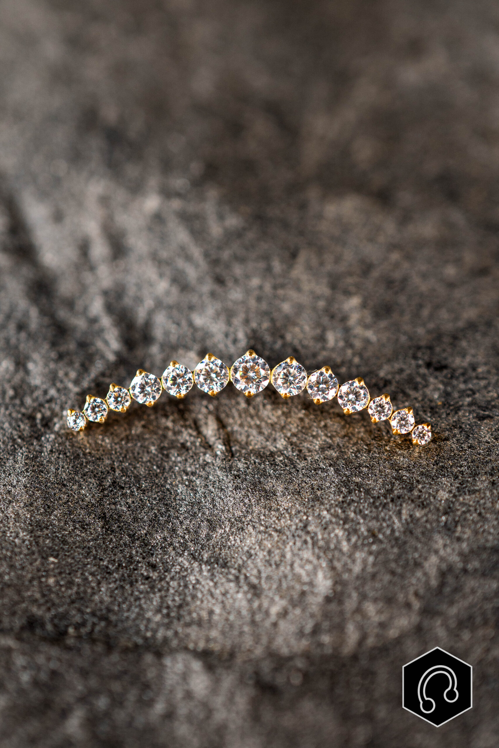 Labret titane doré Soleia