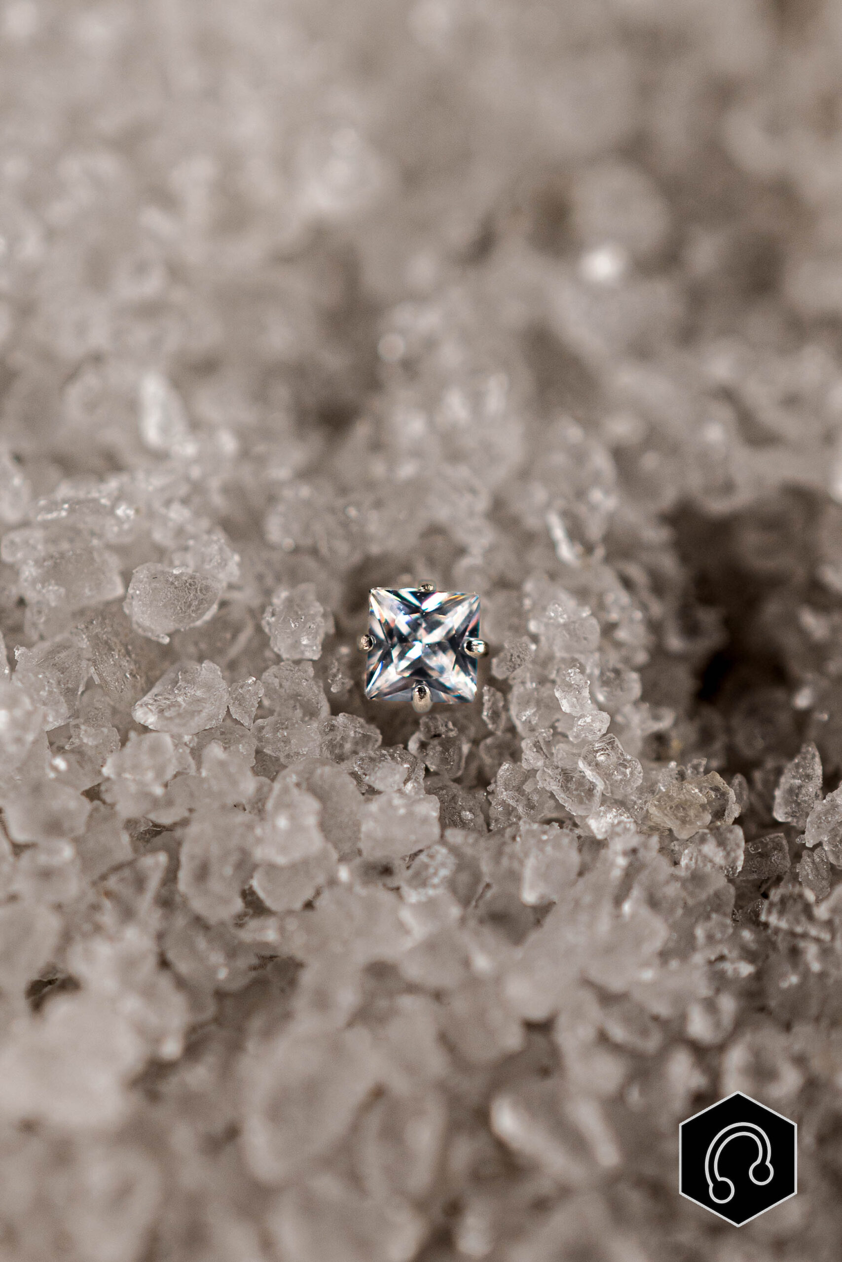 Strass Titane argenté Crystal Square