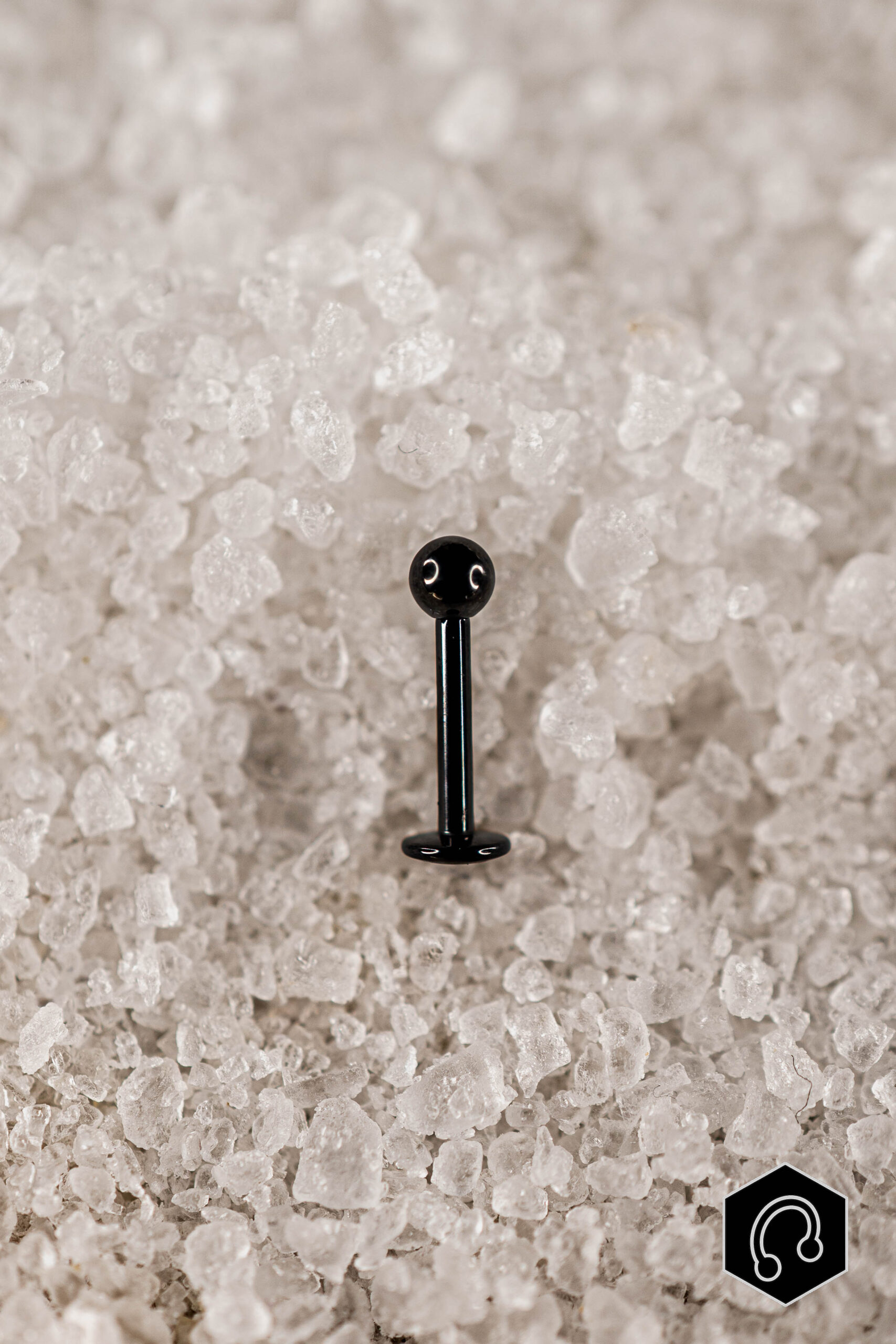 Labret Titane Noir Simple