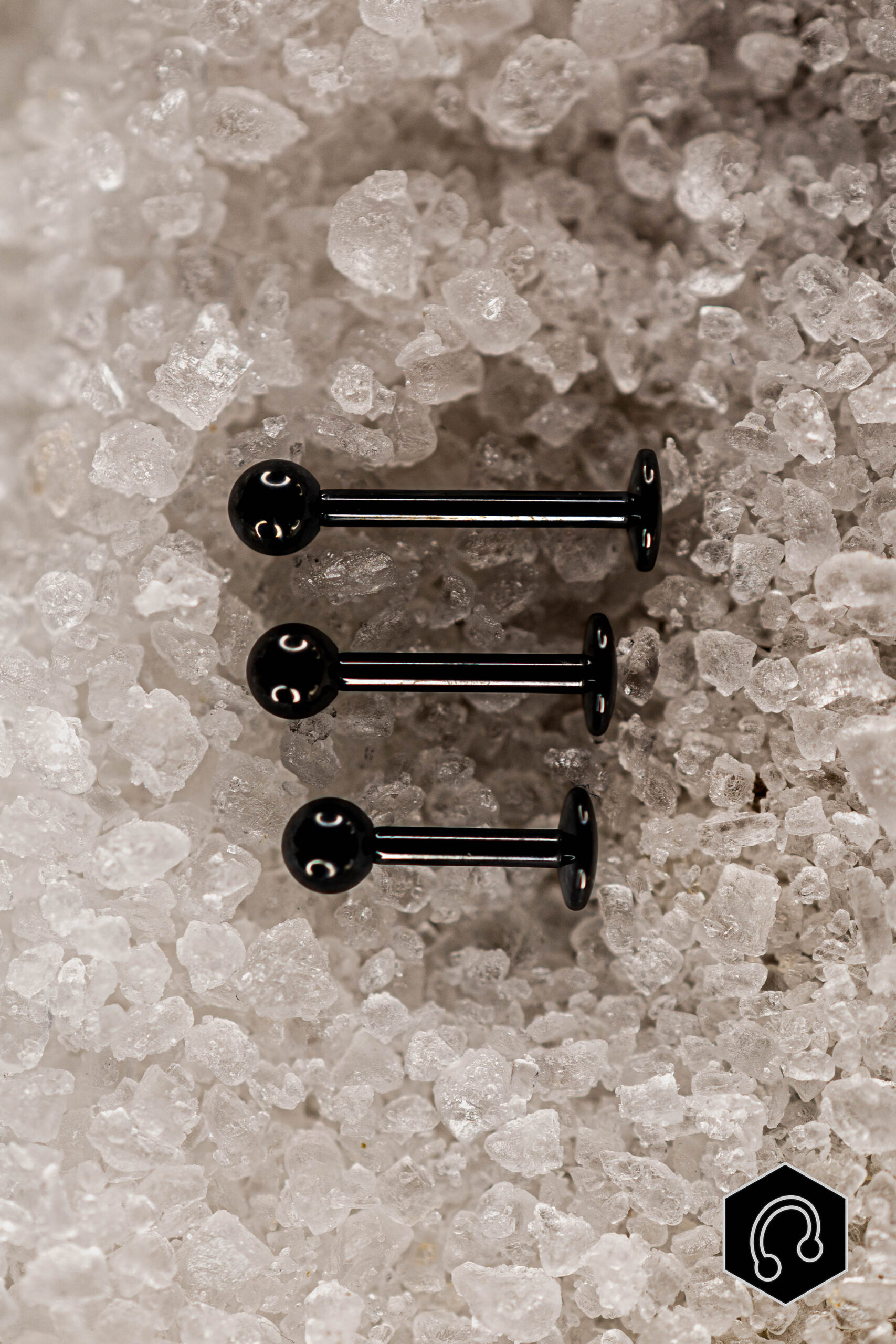 Labret Titane Noir Simple