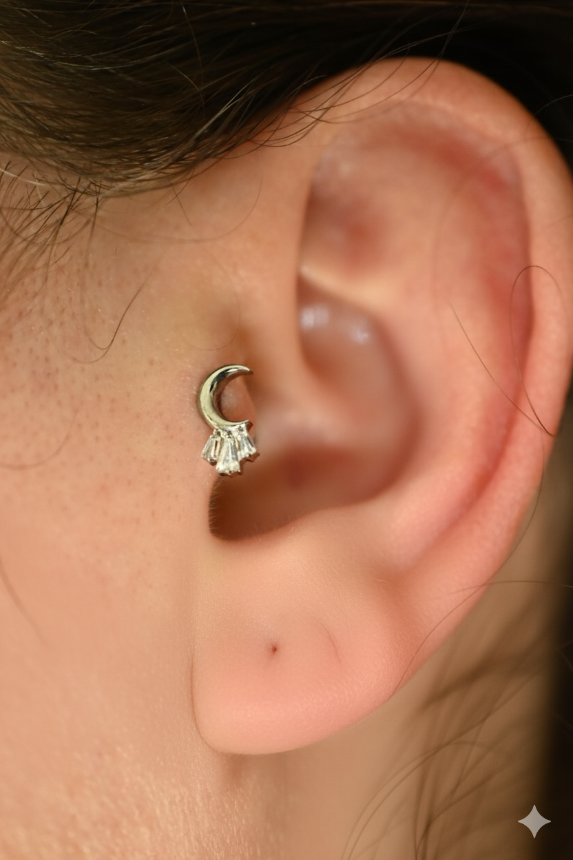 Labret Titane Doré Moonrise