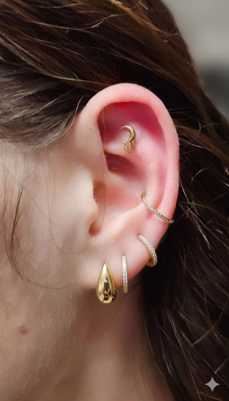 Labret titane doré Lunatik