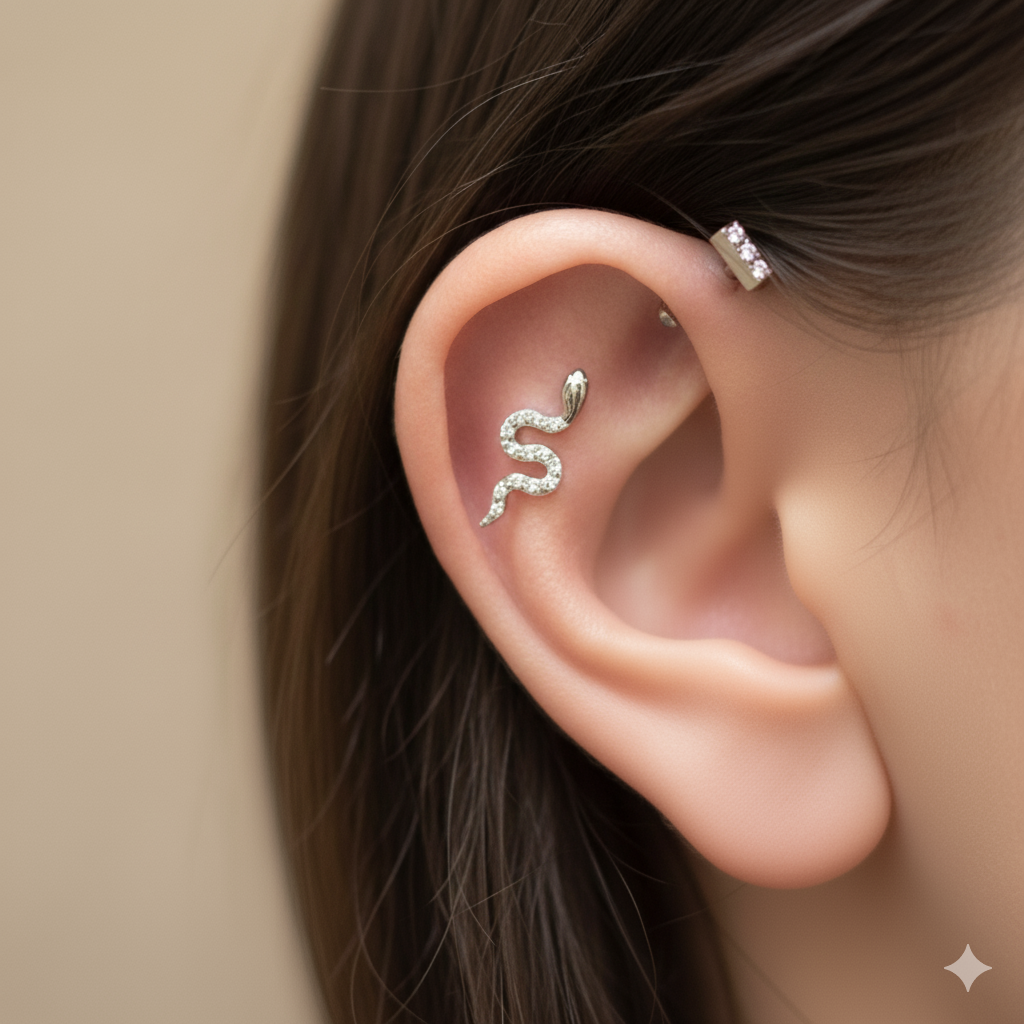 Labret Titane Doré Ophidia