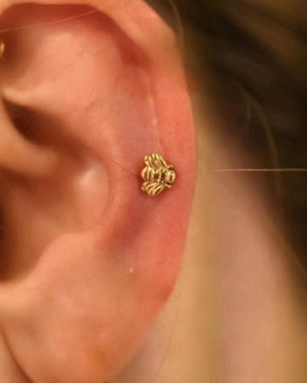 Labret Titane Doré Bee Lucky