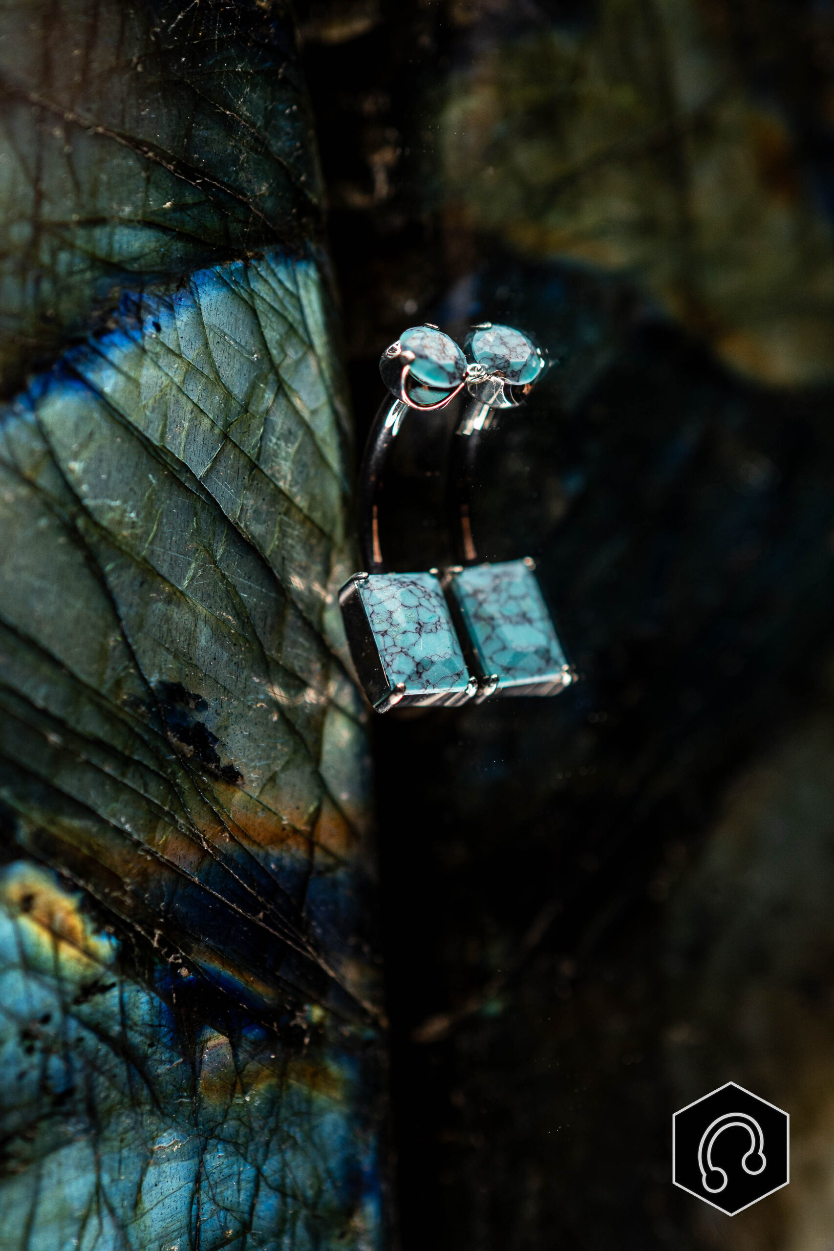 Banane Nombril Gem Drops Turquoise