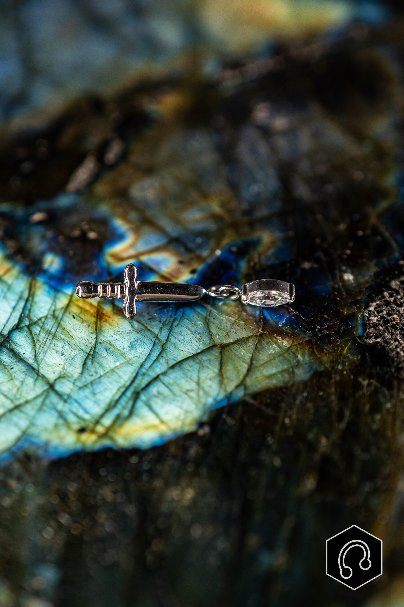 Labret Titane Argenté Destiny Blade