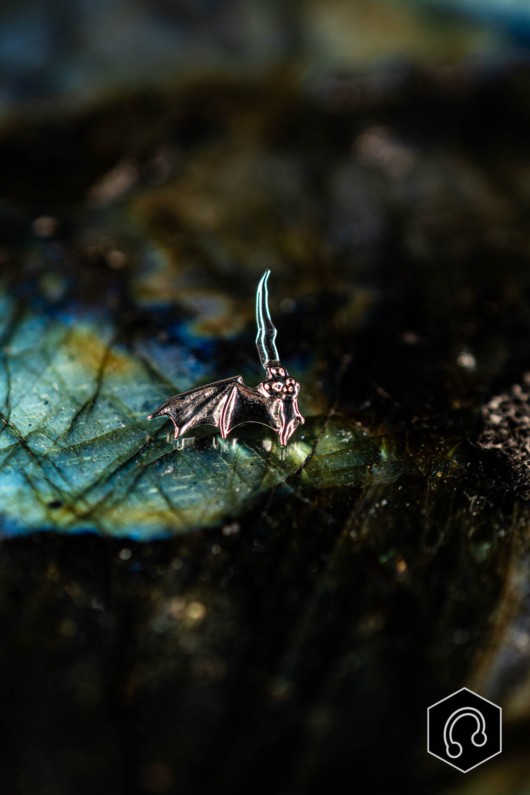 Labret Titane Argenté Noctura