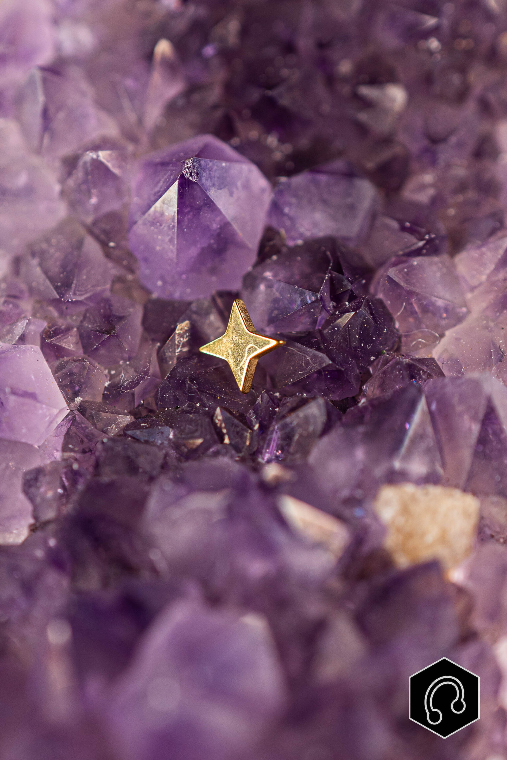 Labret Titane Doré Nova