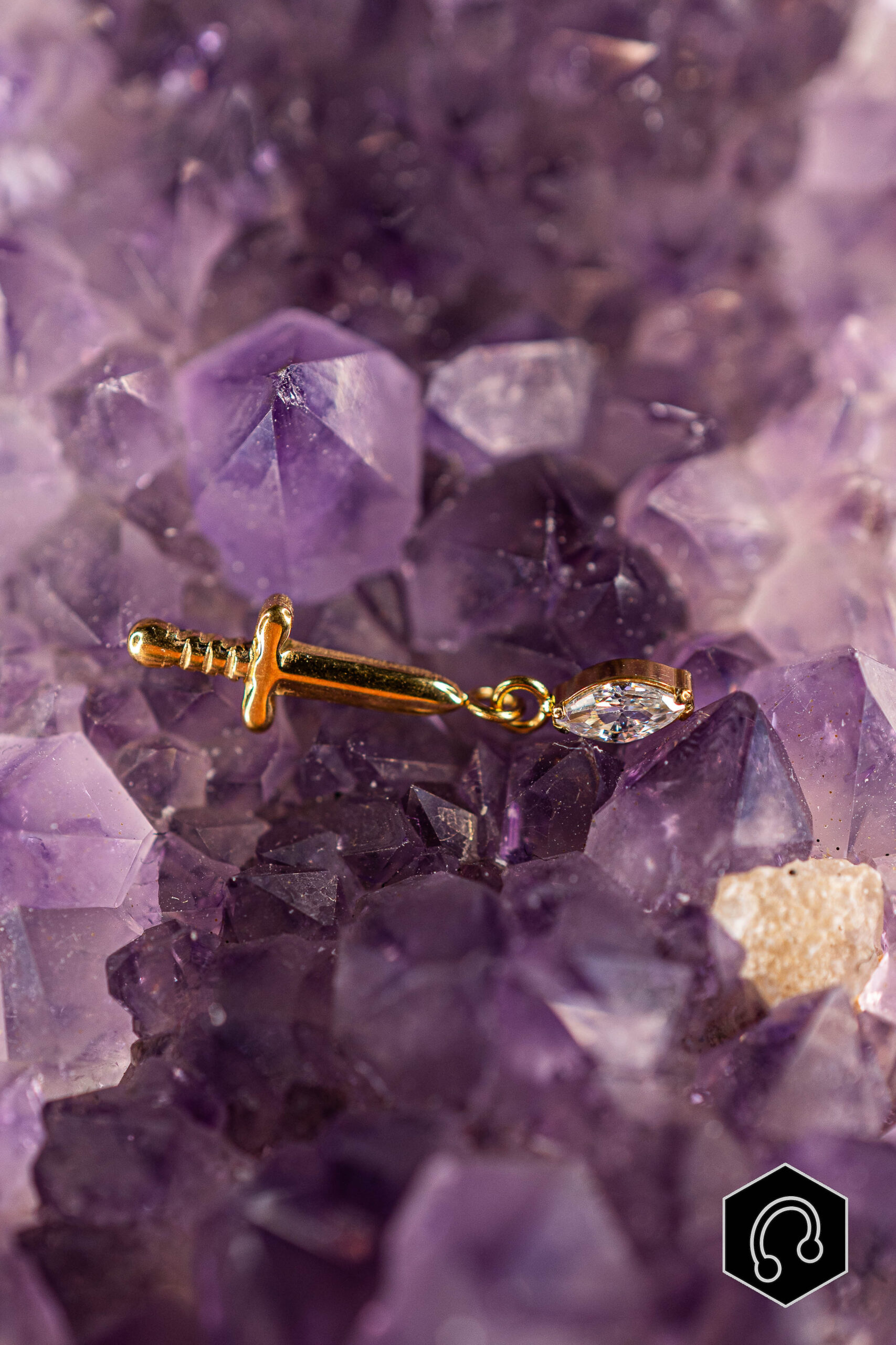 Labret Titane Doré Destiny Blade