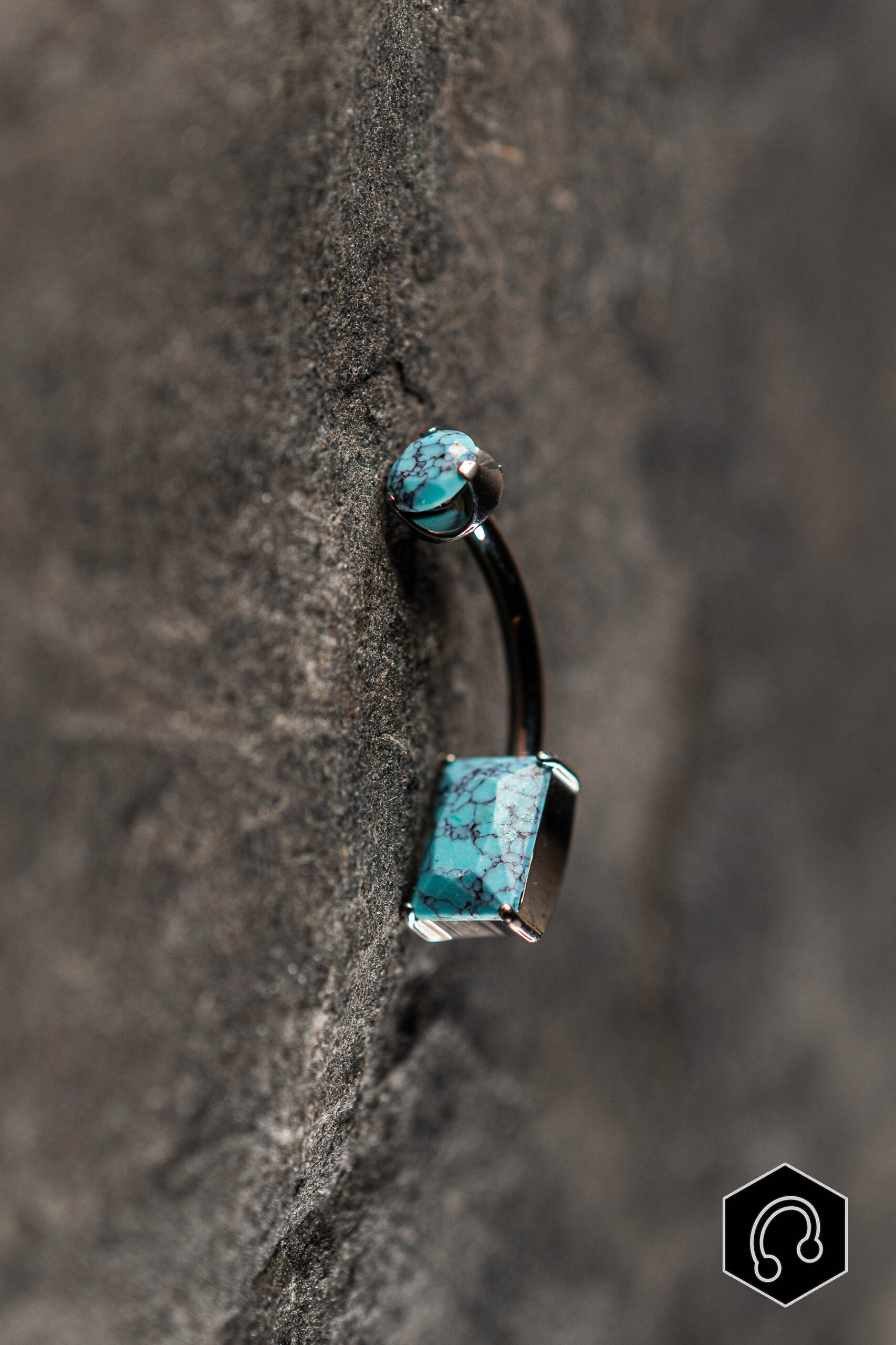 Banane Nombril Gem Drops Turquoise