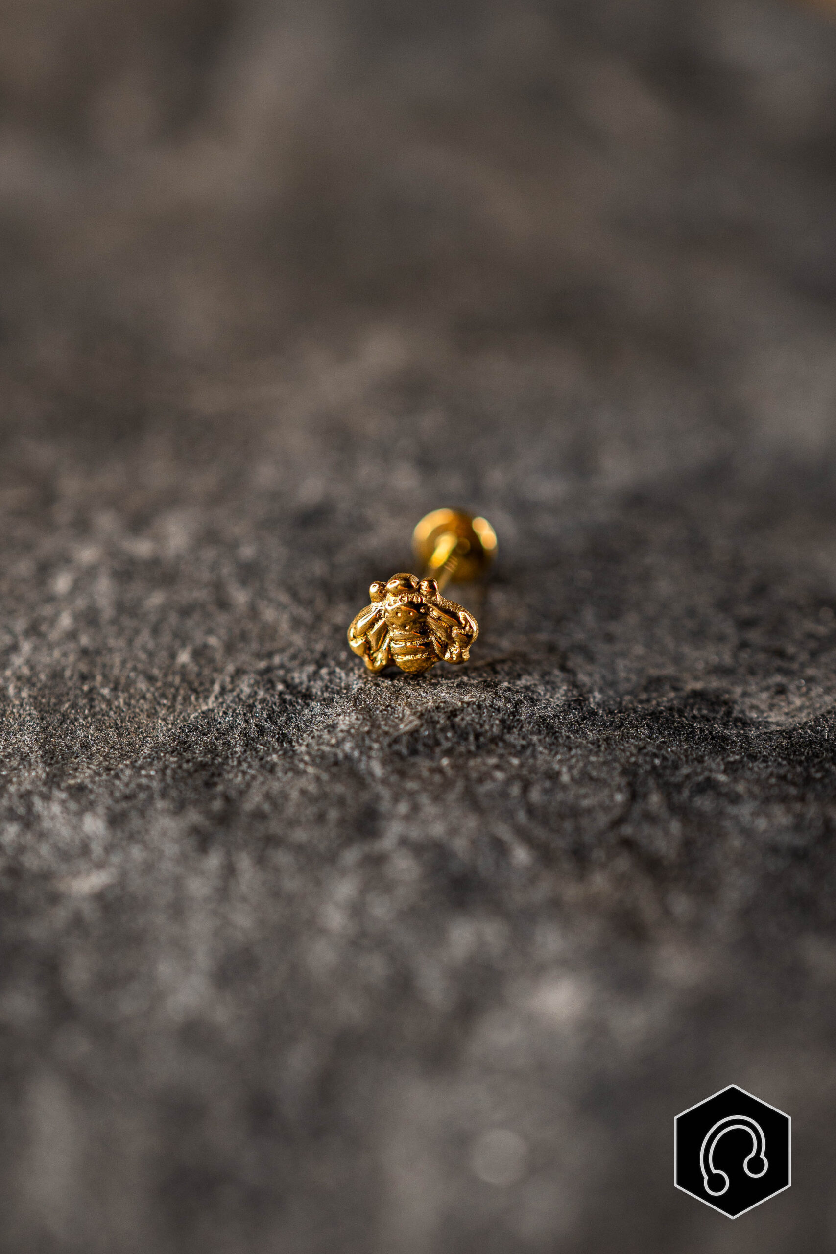 Labret Titane Doré Bee Lucky