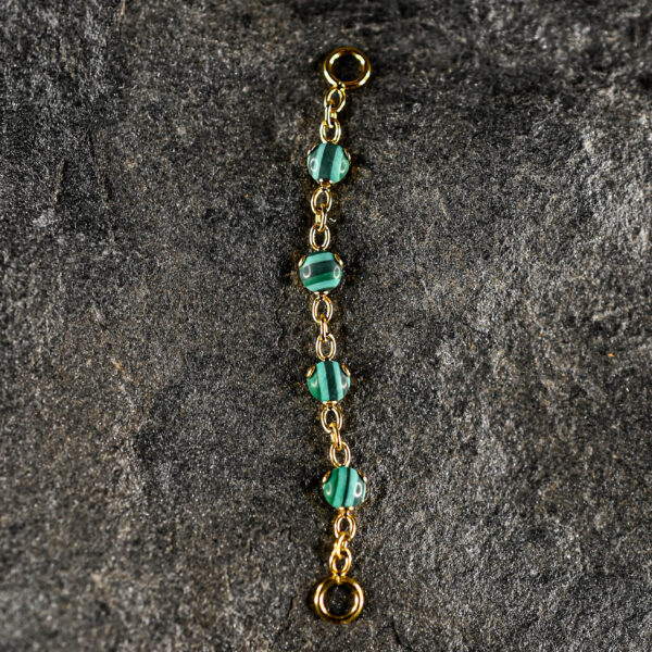 Chaine Doré Pierres Naturelles Malachite