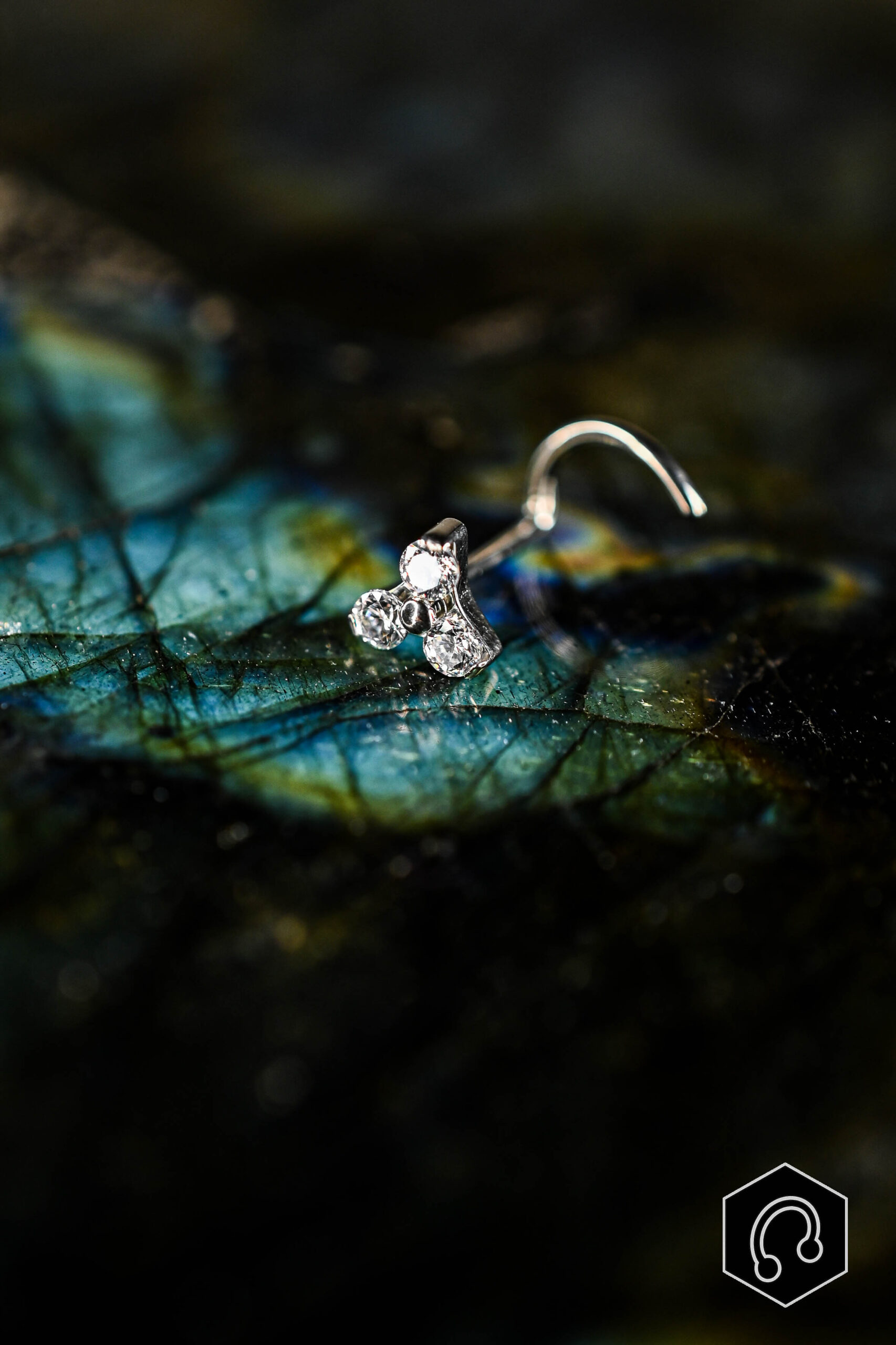 Stud titane argenté Trinova