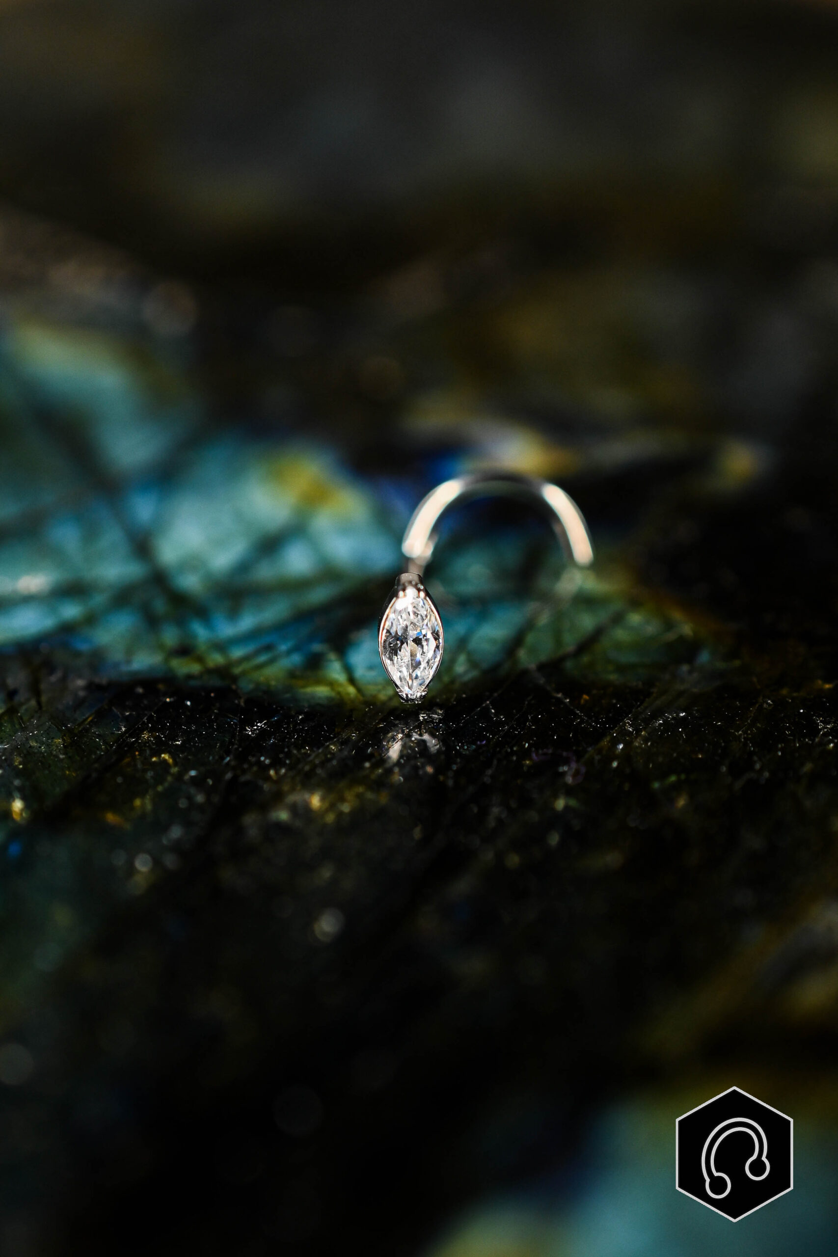 Stud Argenté Marquise Shine – Image 3