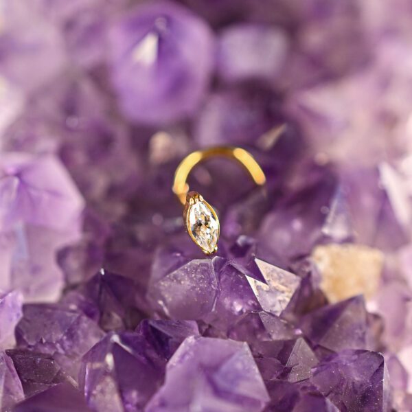 Stud doré Marquise Shine