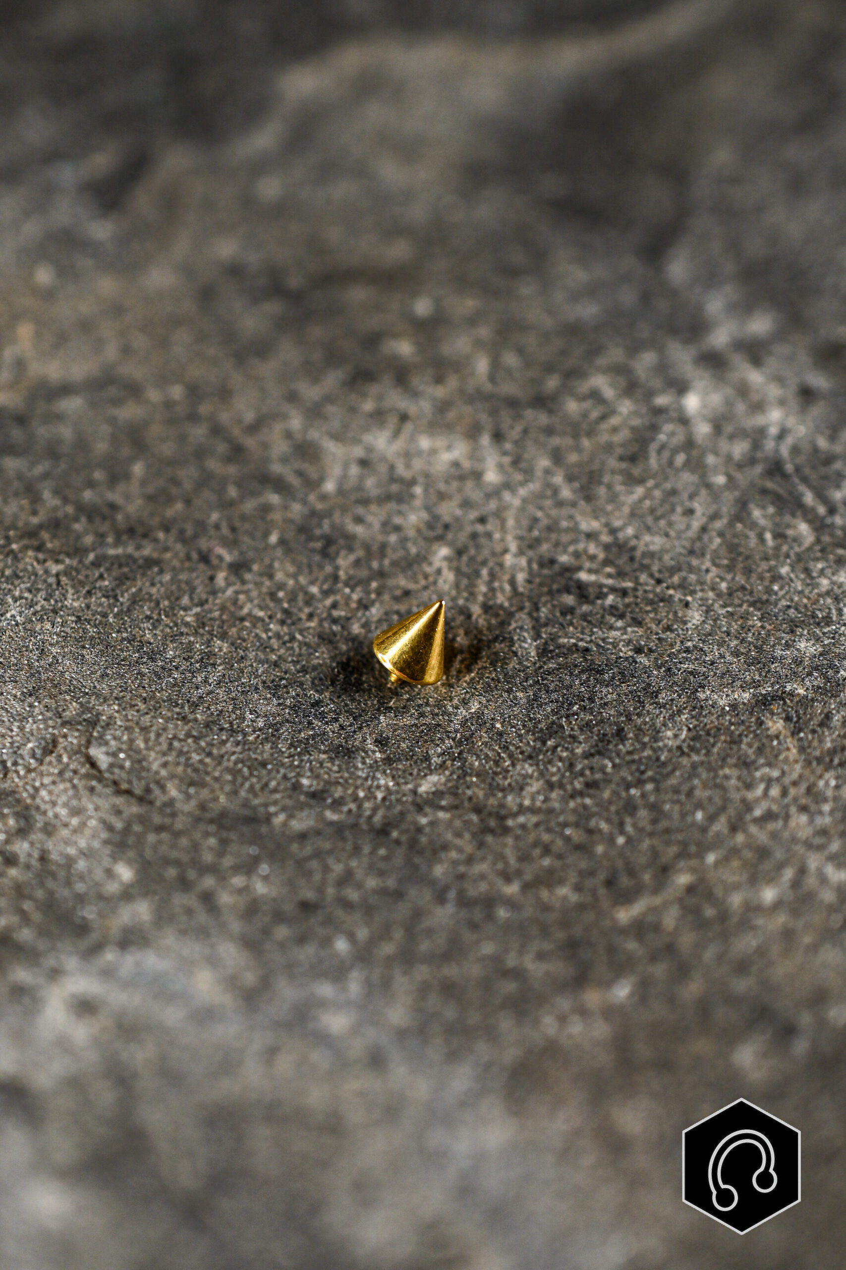 Labret Titane Doré Spike Edge S