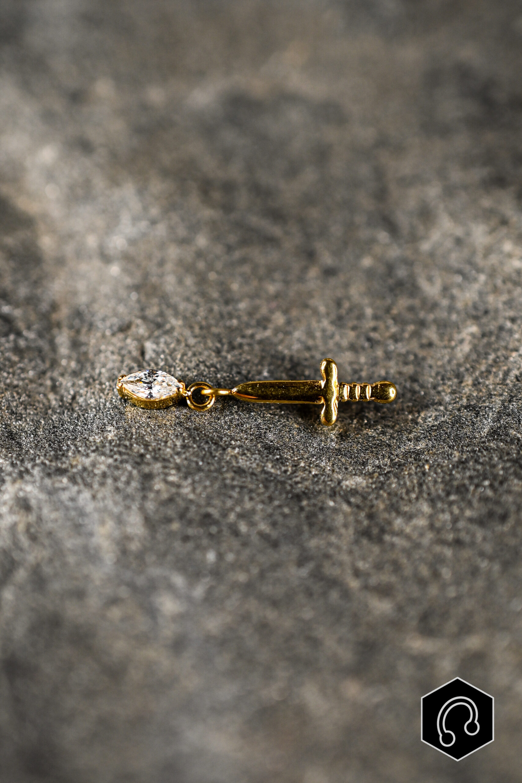 Labret Titane Doré Destiny Blade