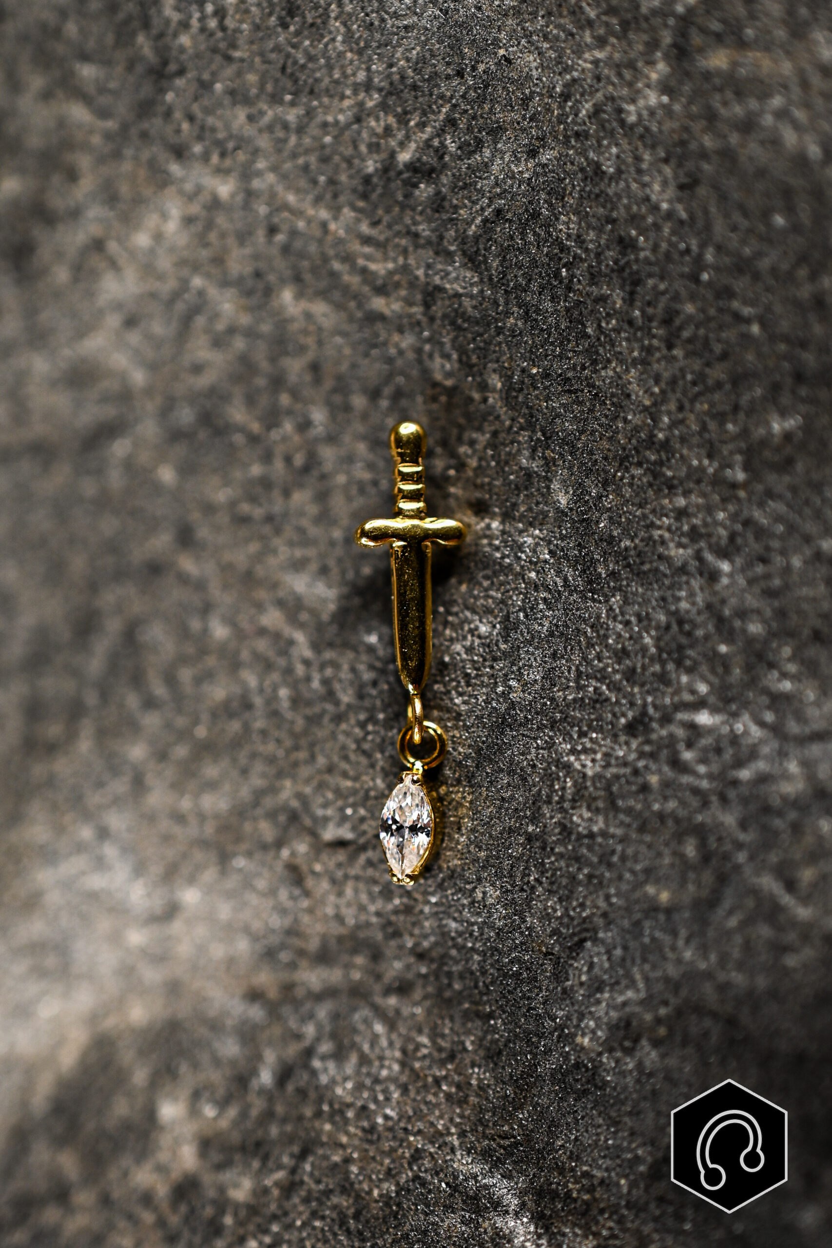 Labret Titane Doré Destiny Blade