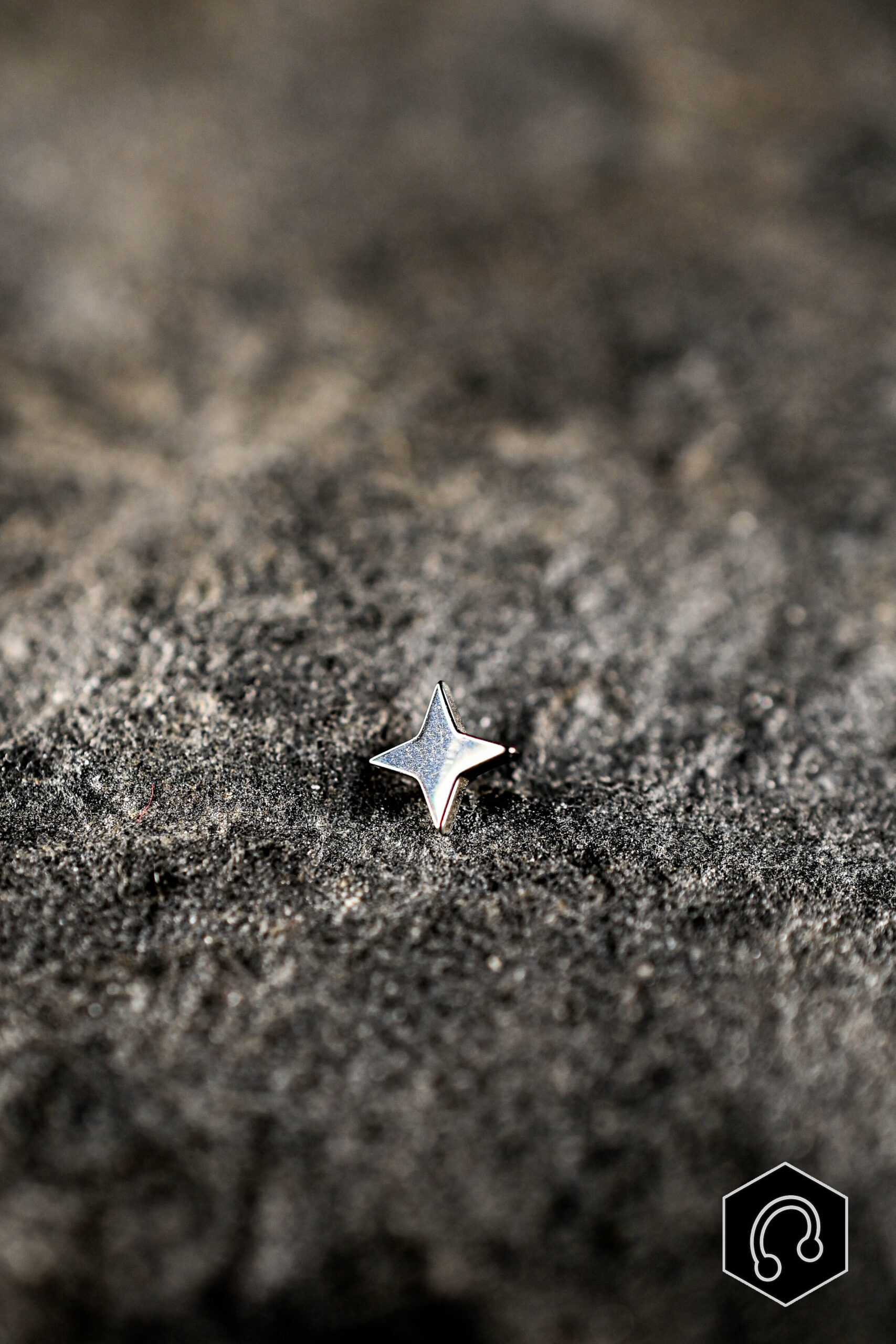 Labret Titane Argenté Nova