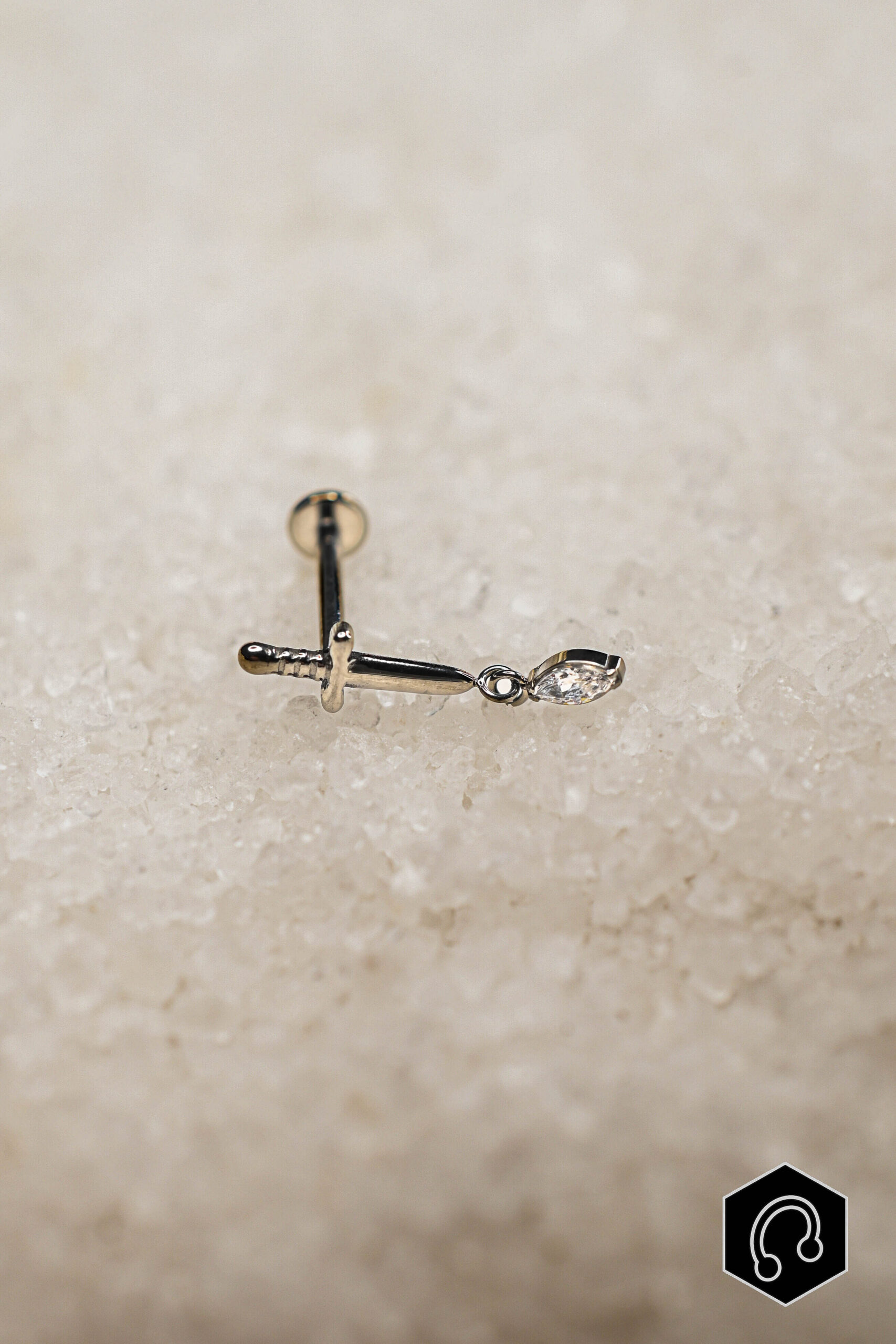 Labret Titane Argenté Destiny Blade