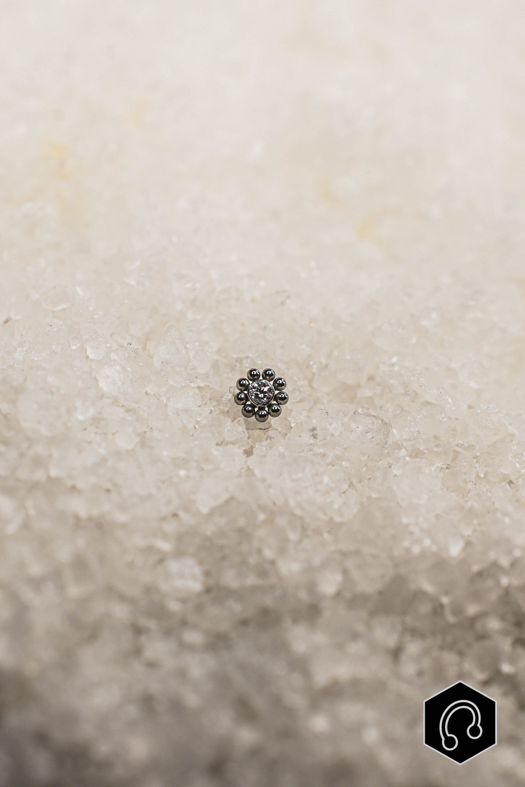 Labret Titane Argenté Bloom Light