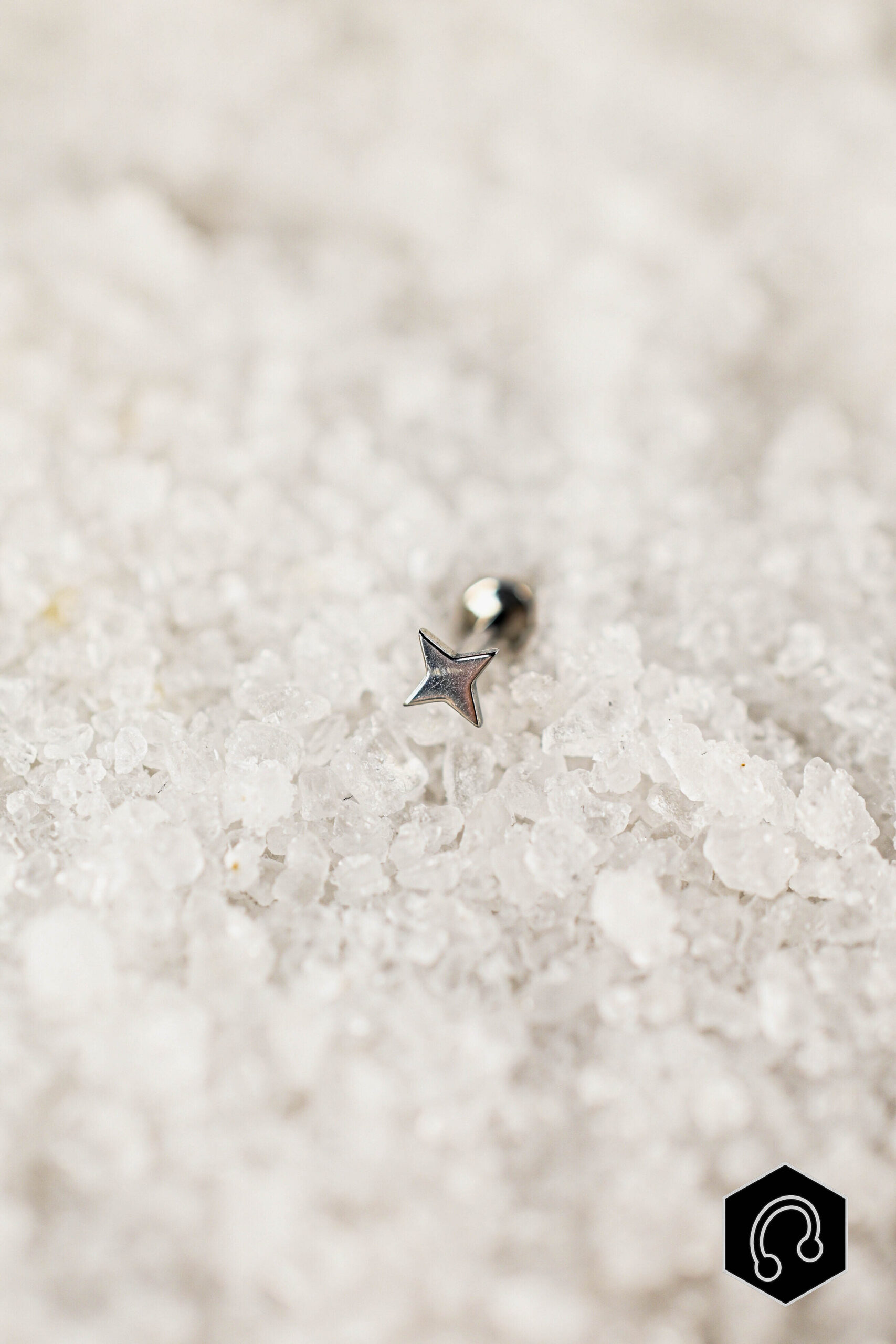 Labret Titane Argenté Nova