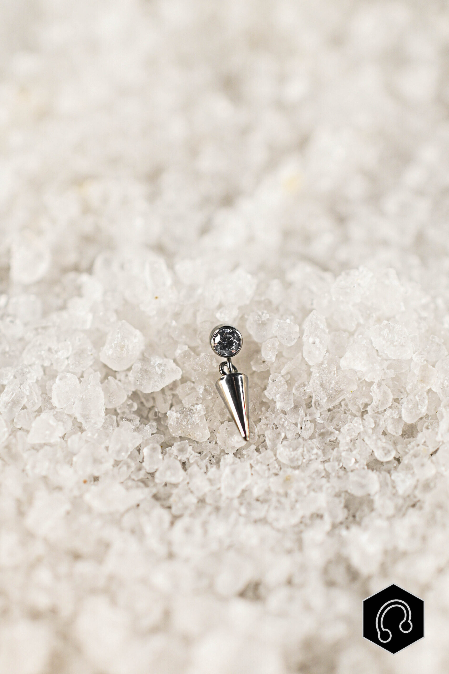 Labret Titane Argenté Spike Light