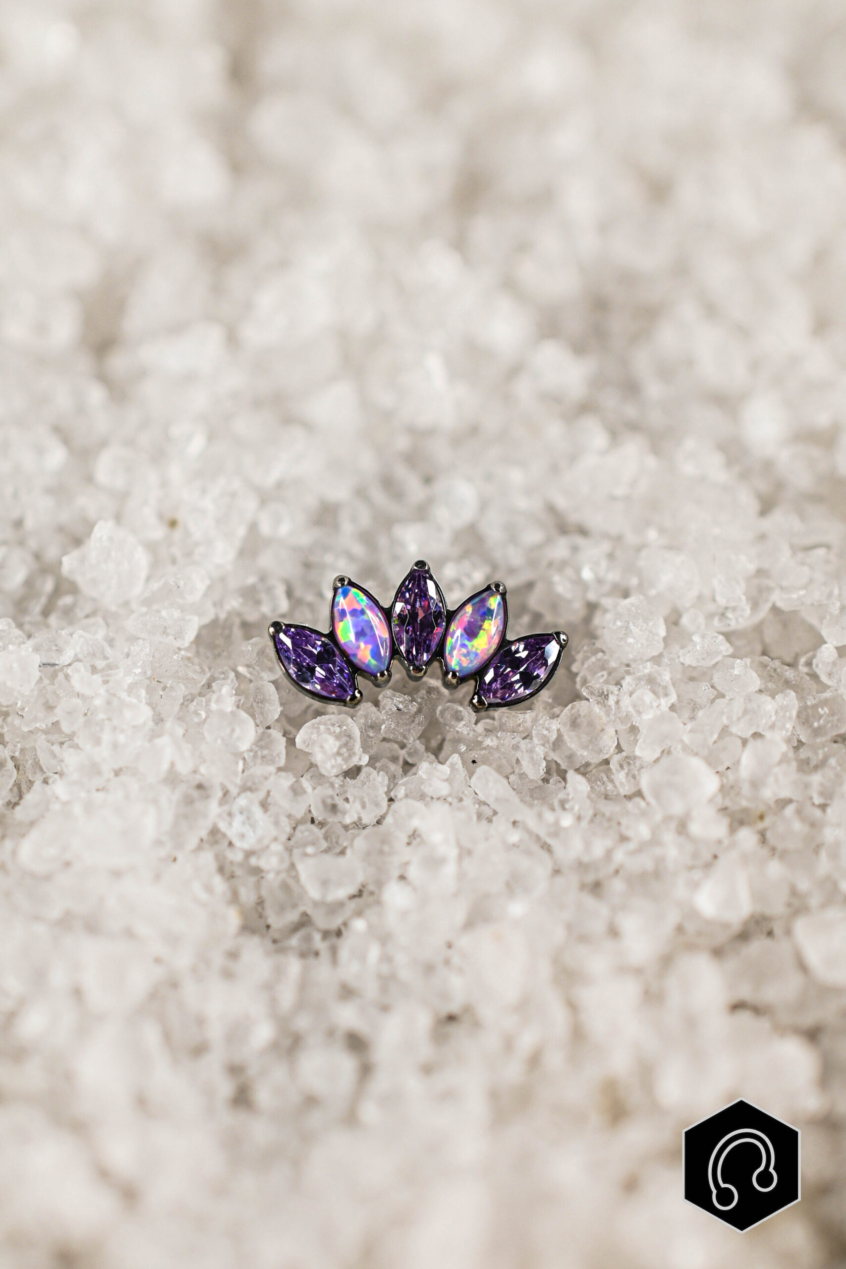 Labret Titane Violet Celestial Bloom