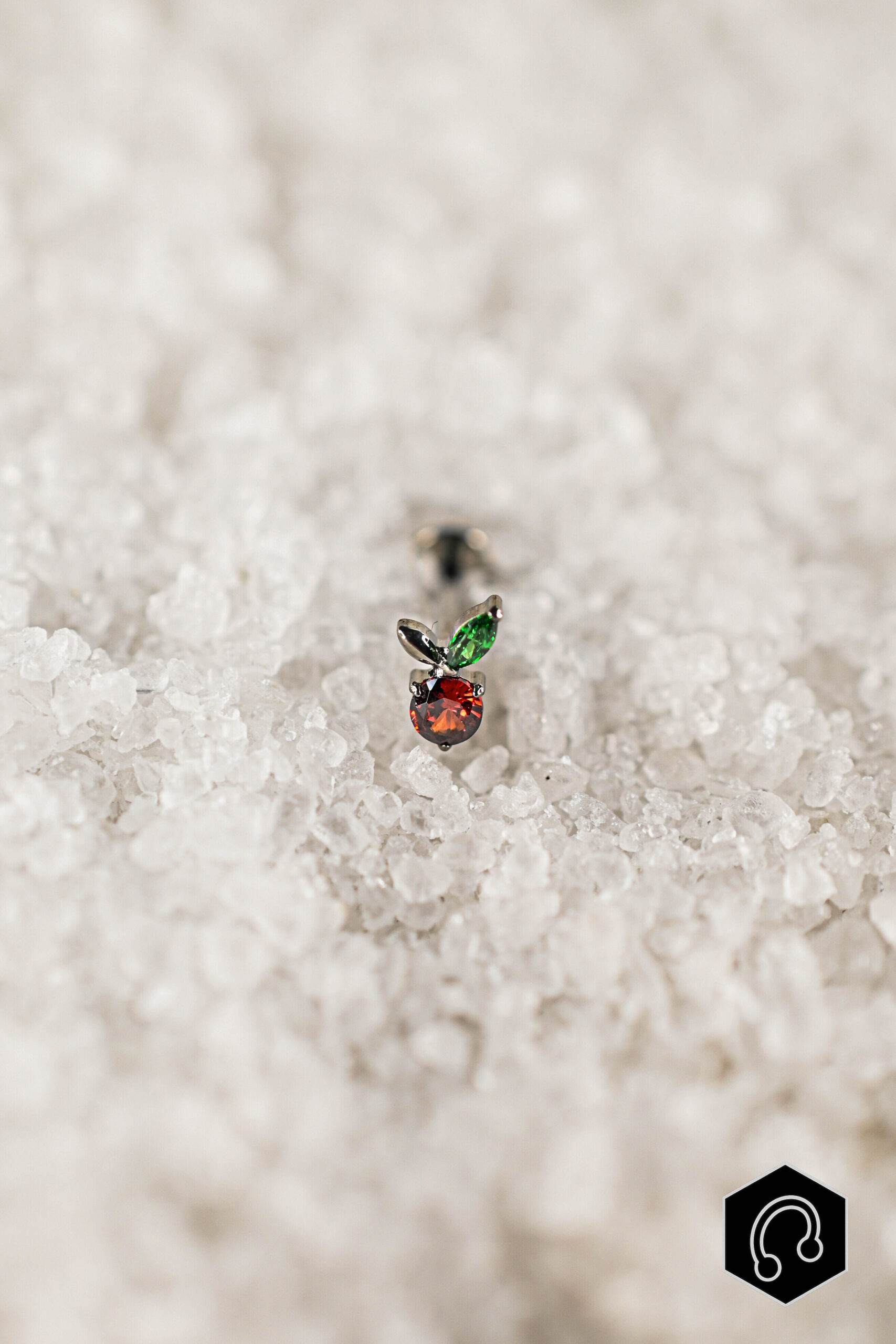 Labret Titane Red Blossom Gem