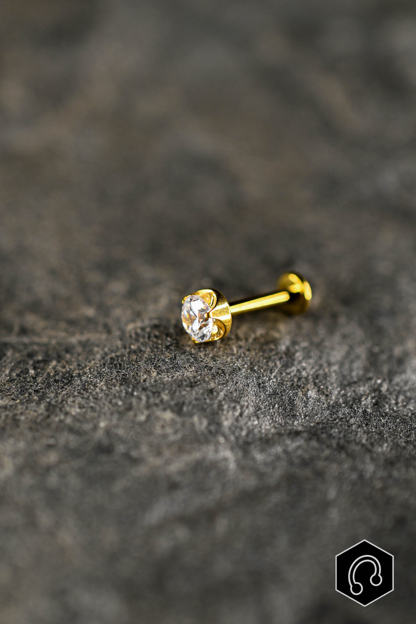 labret titane doré Pure Gleam