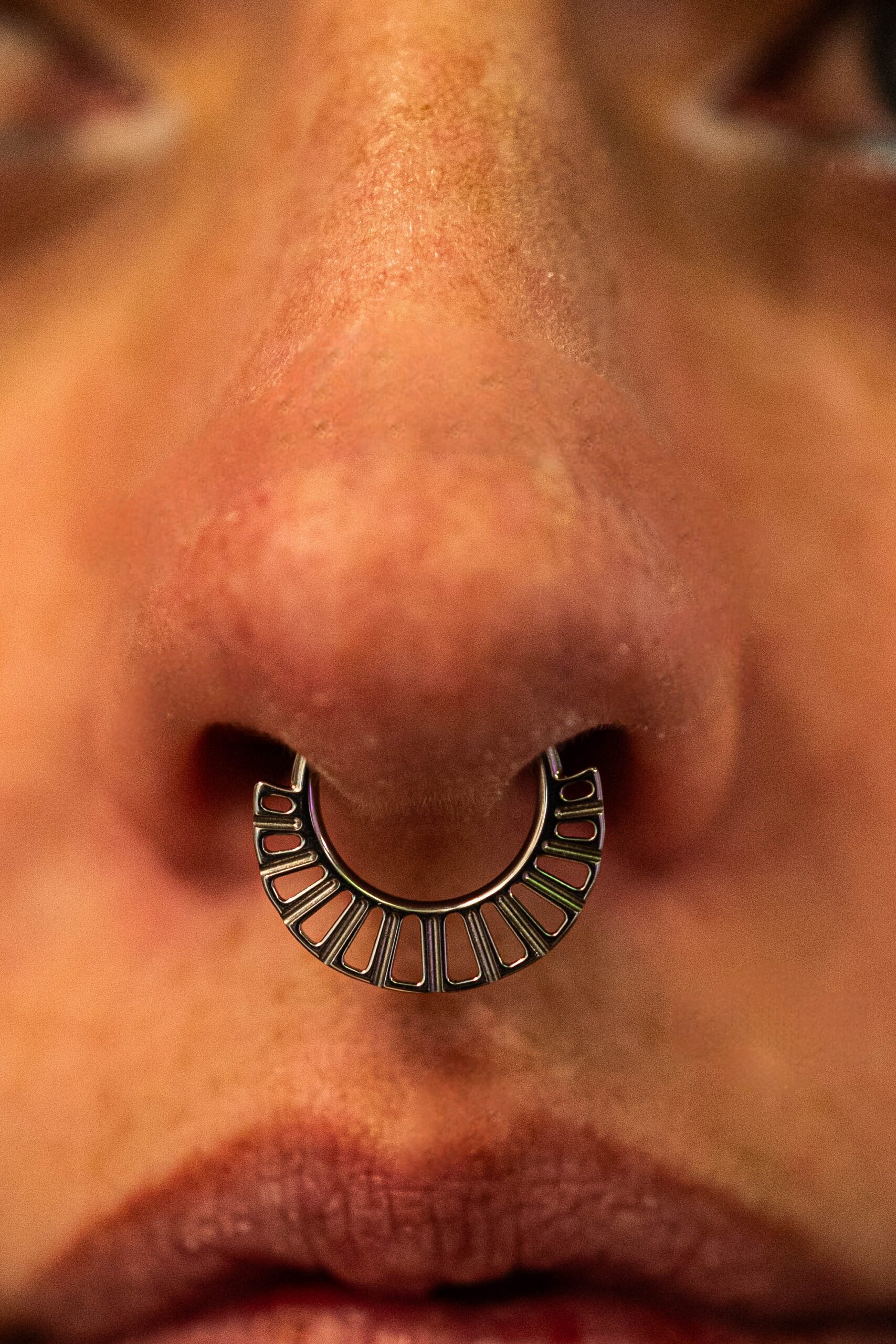 Anneau Clicker Argenté Solar Crest