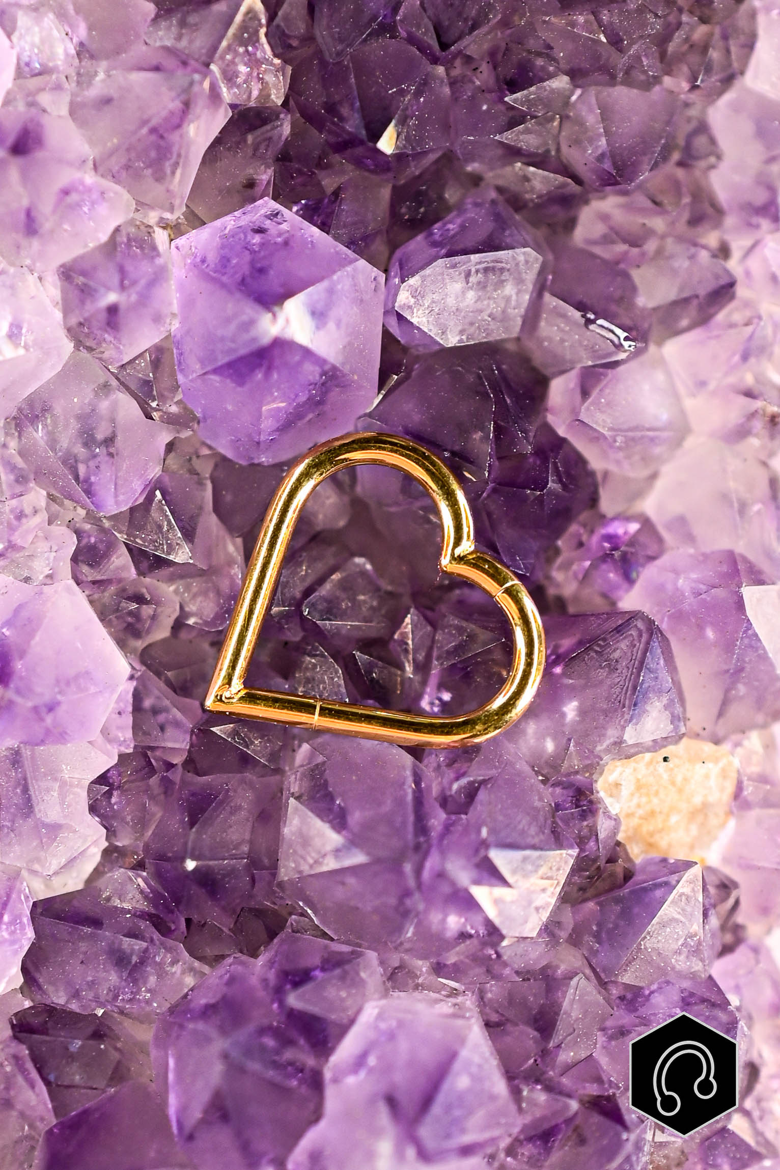 Anneau Clicker Doré Heartline