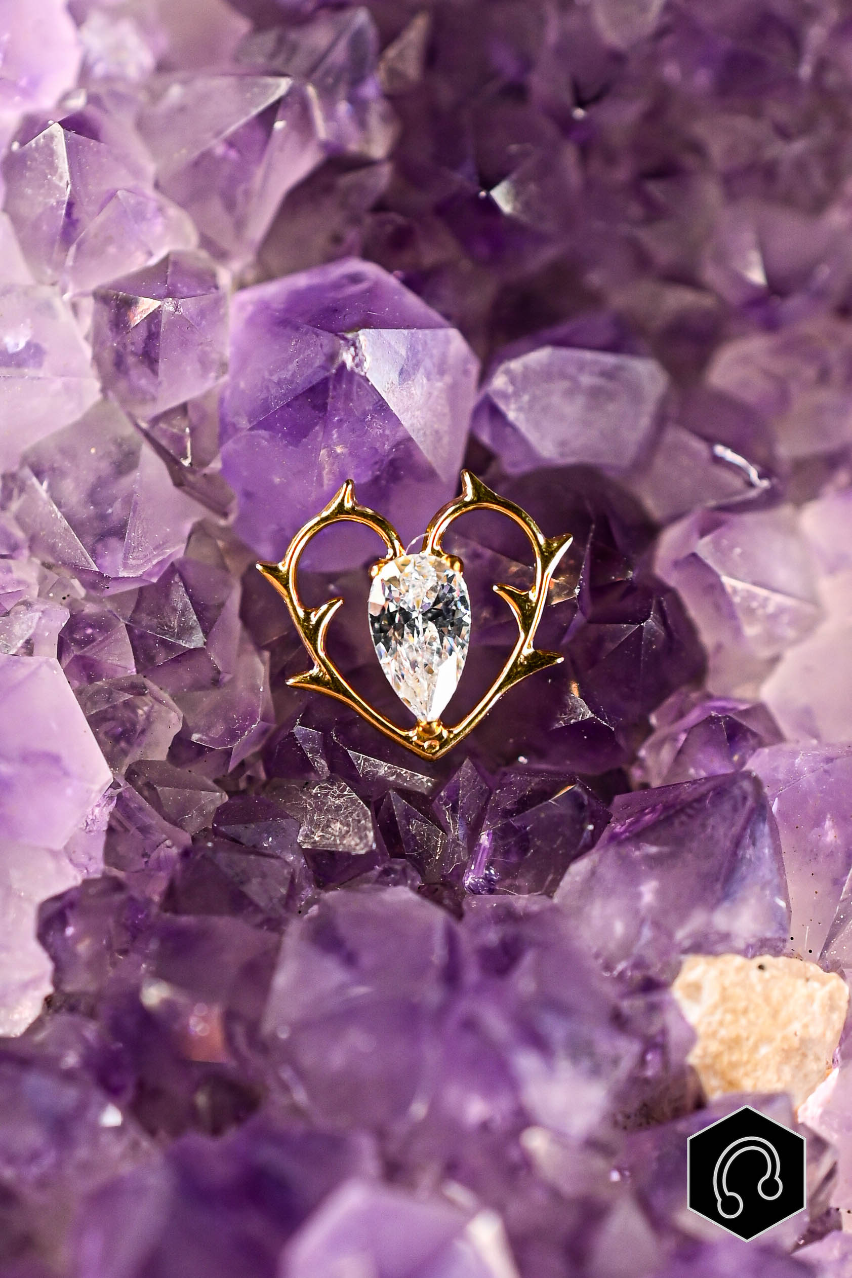 Labret Titane Doré Thorned Heart