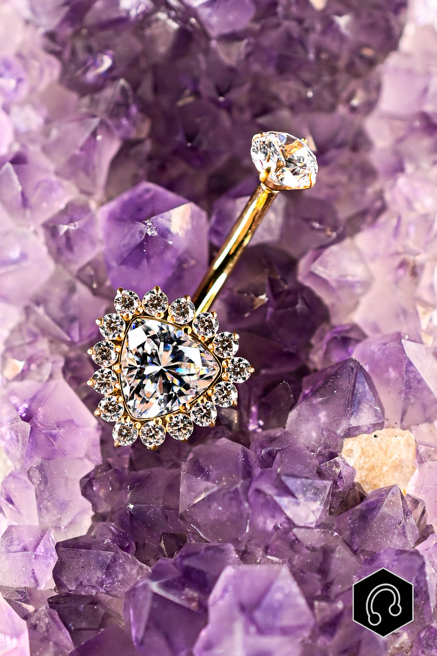 Banane Nombril Titane Doré Tri-Glow