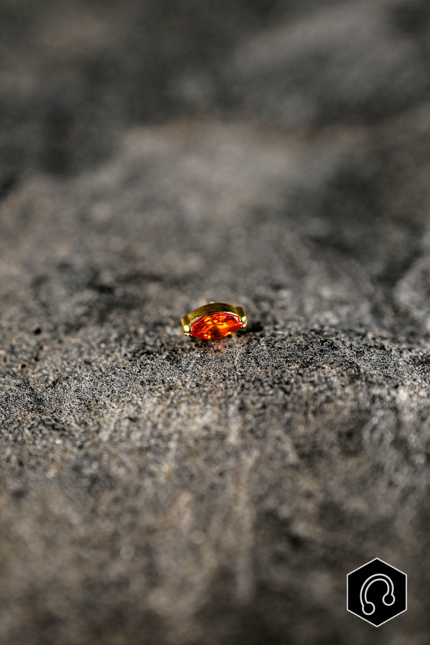 Labret Titane Doré Orange Whisper