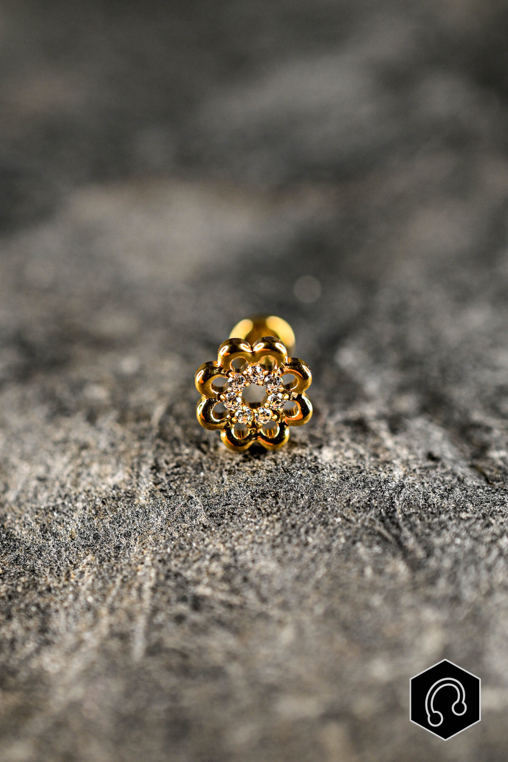 Labret Titane Golden Daisy