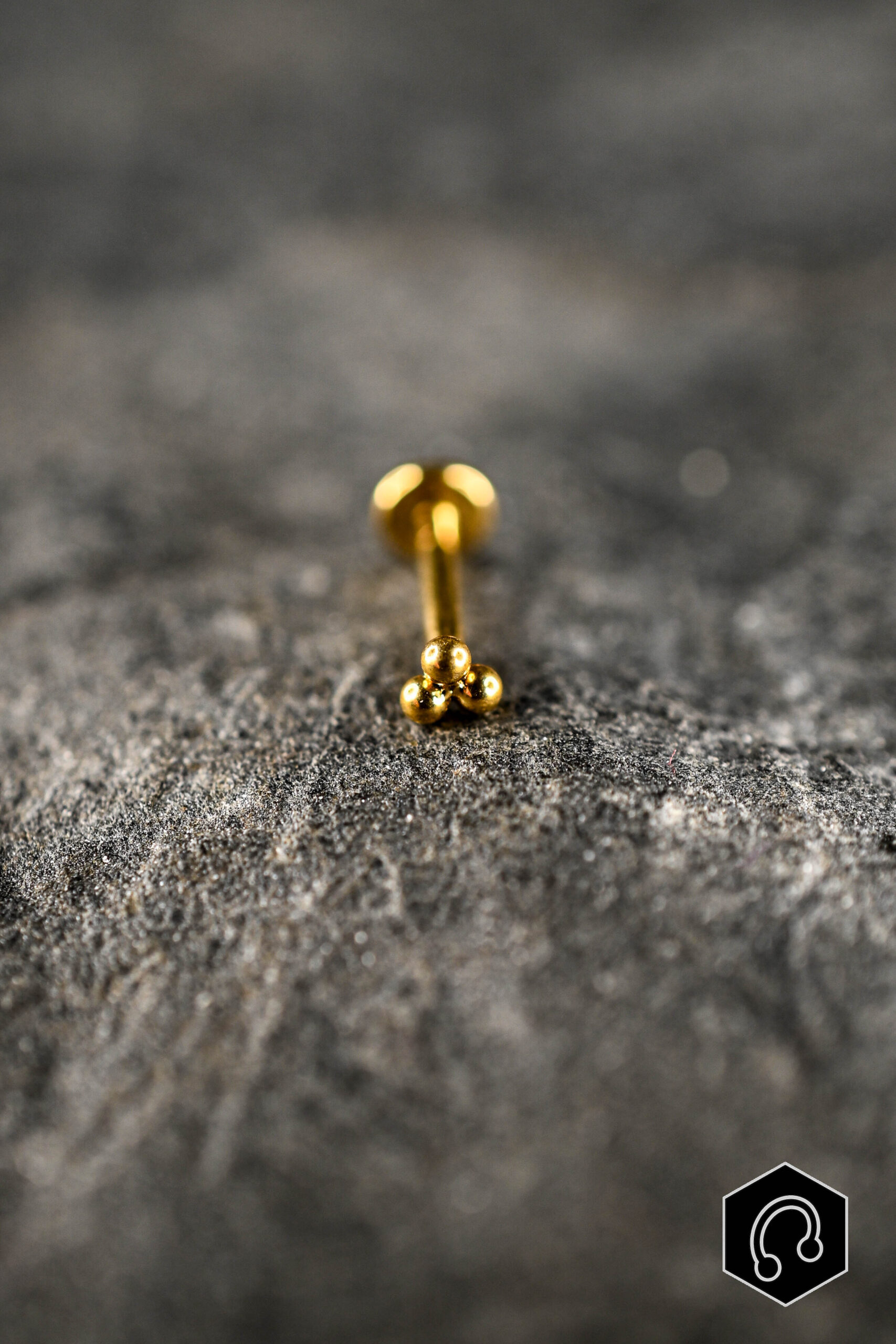 Labret Titane Golden Trio