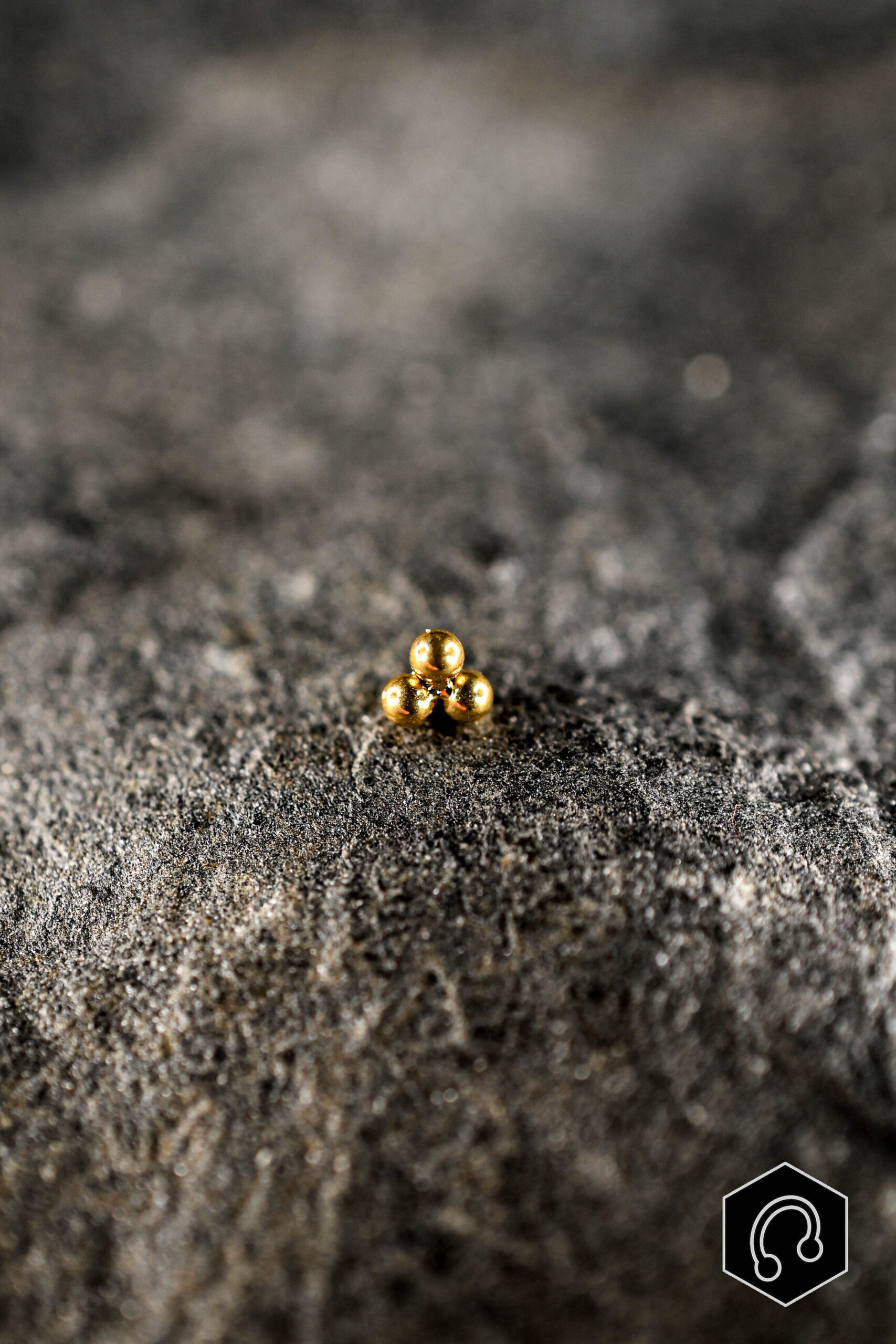 Labret Titane Golden Trio