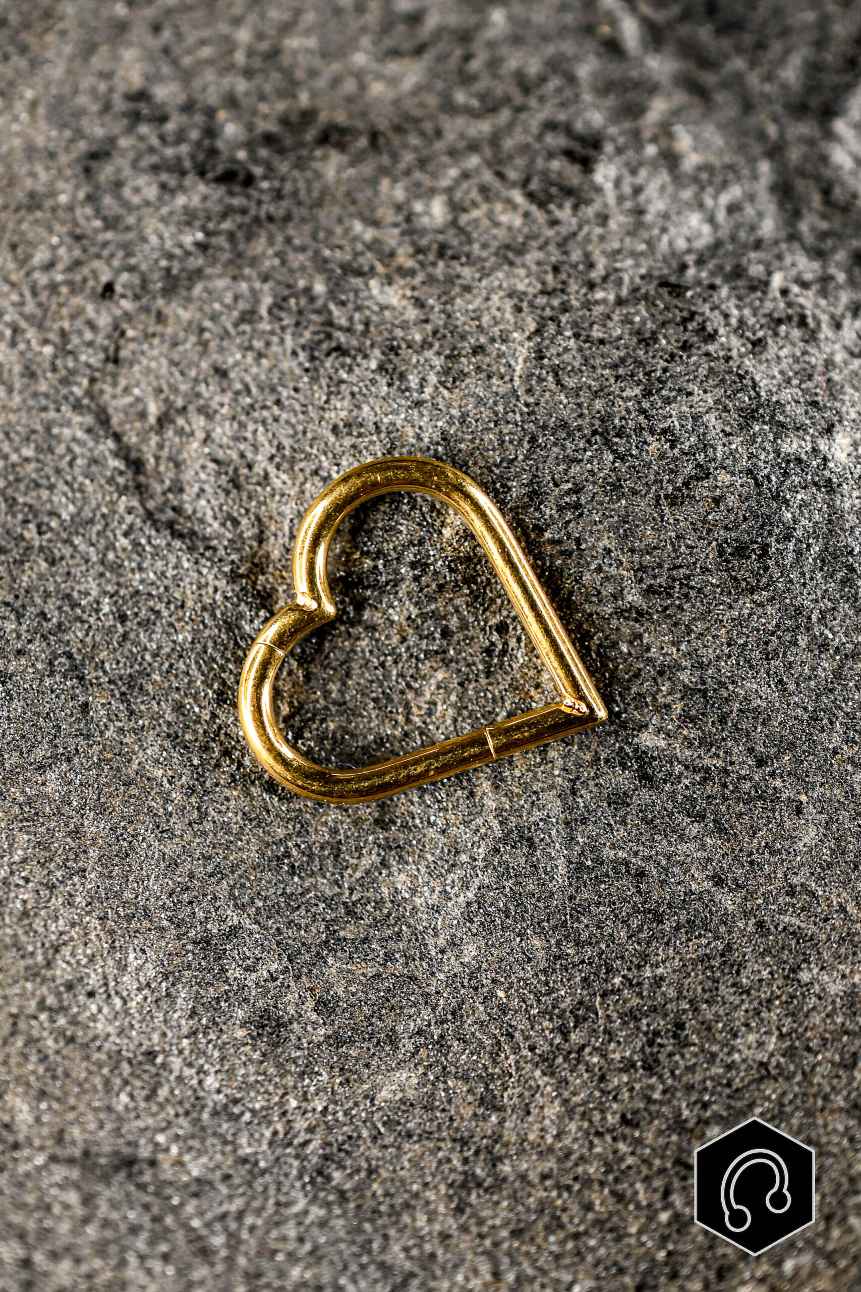 Anneau Clicker doré Heartline