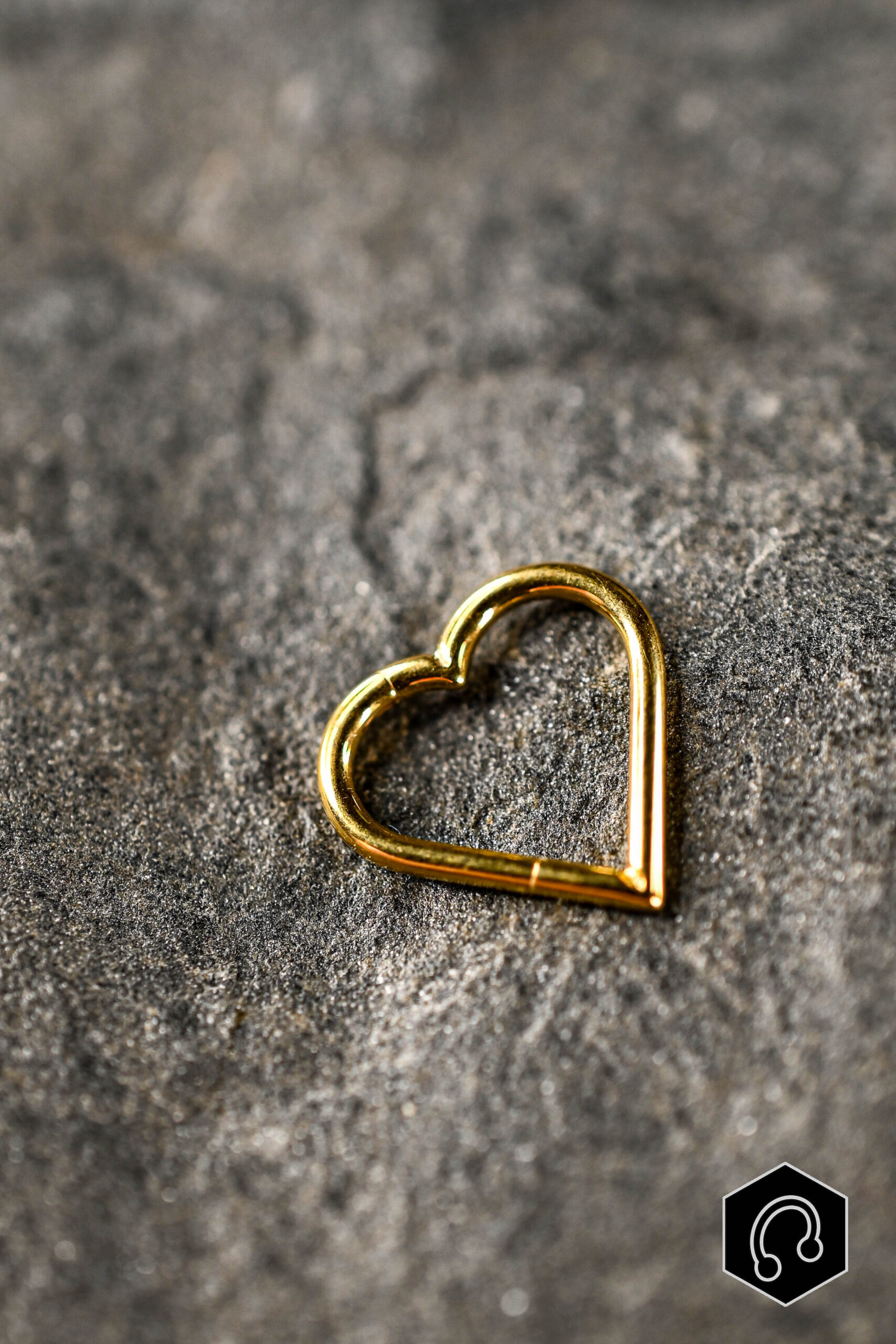 Anneau Clicker Doré Heartline