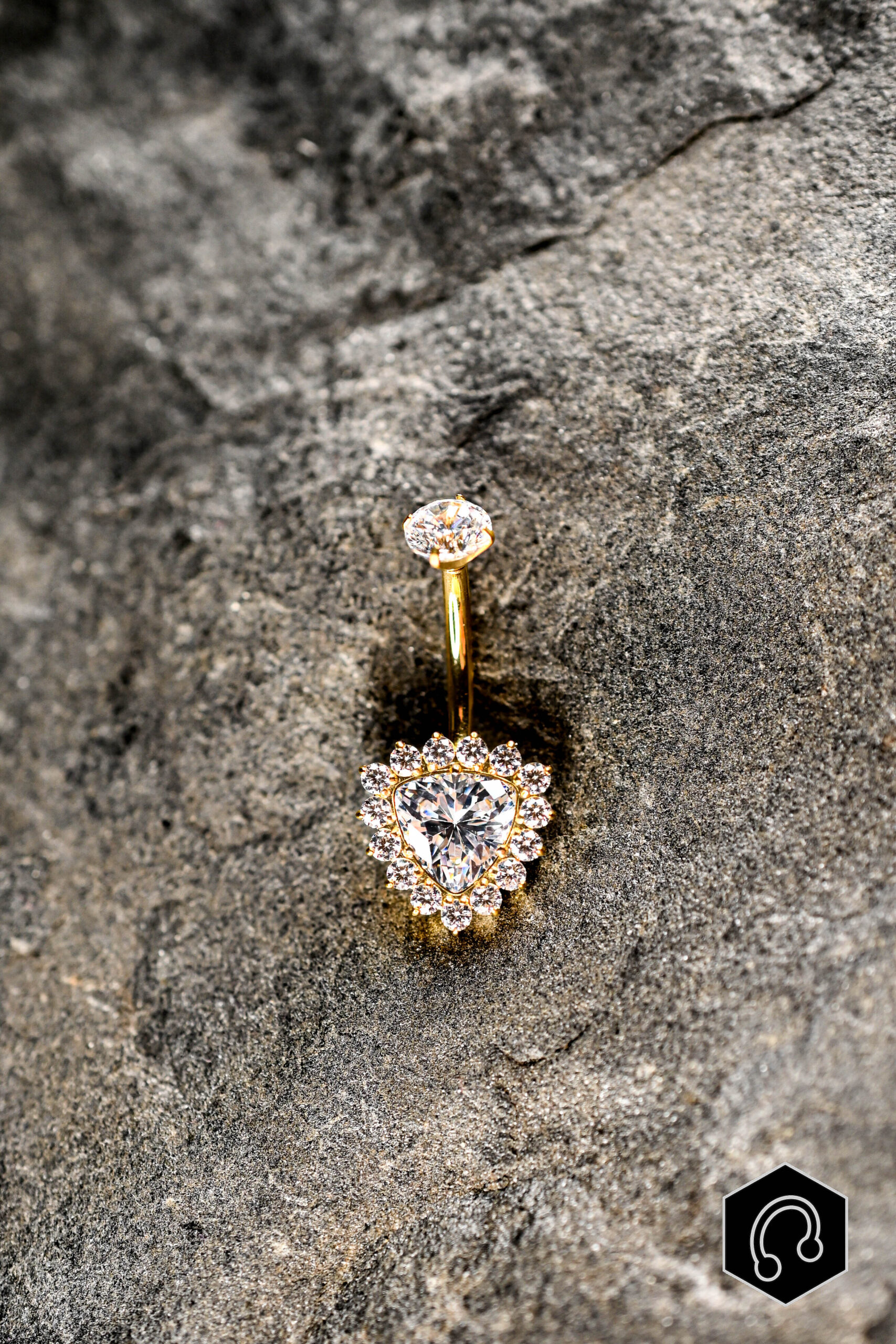 Banane Nombril Titane Doré Tri-Glow