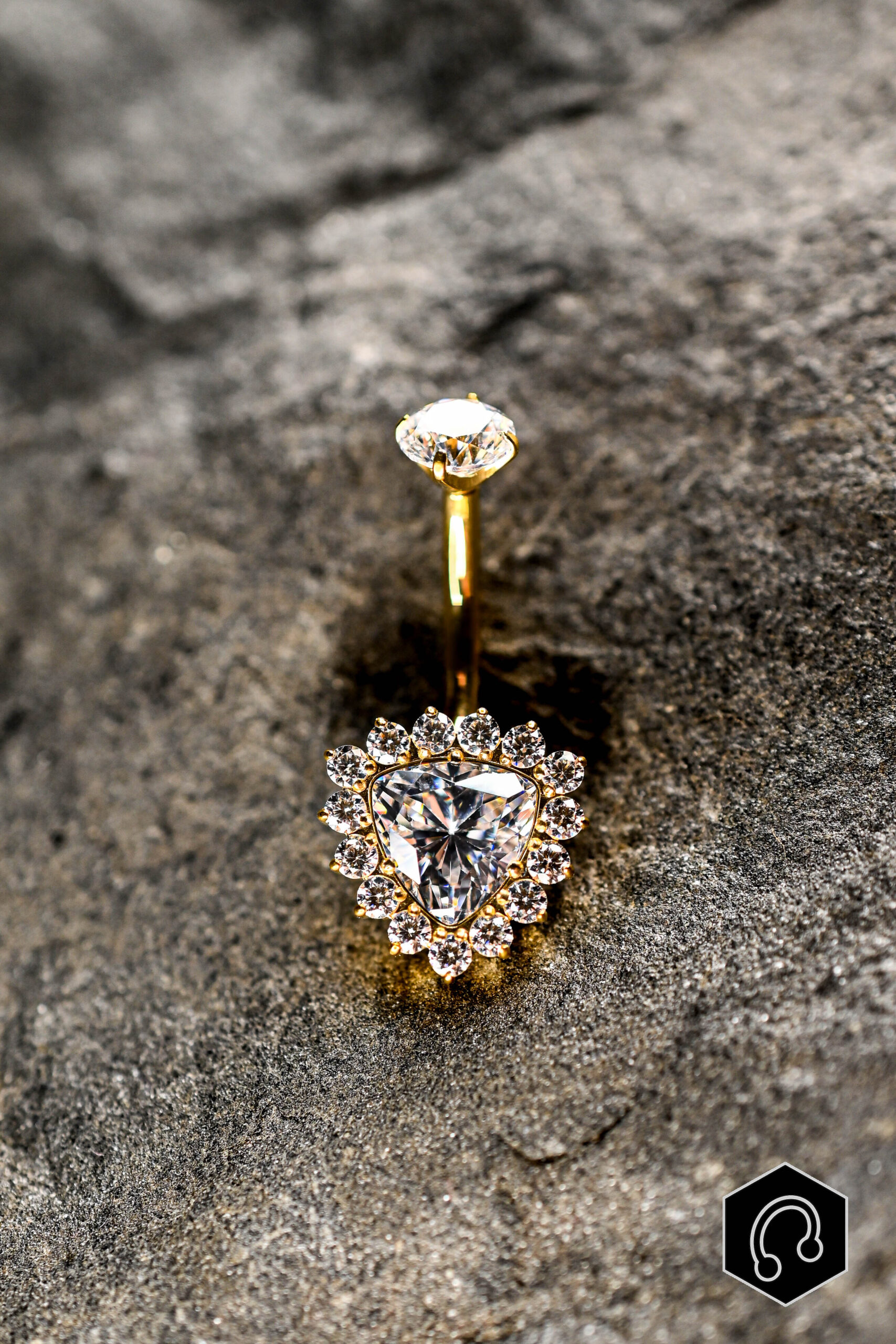 Banane Nombril Titane Doré Tri-Glow