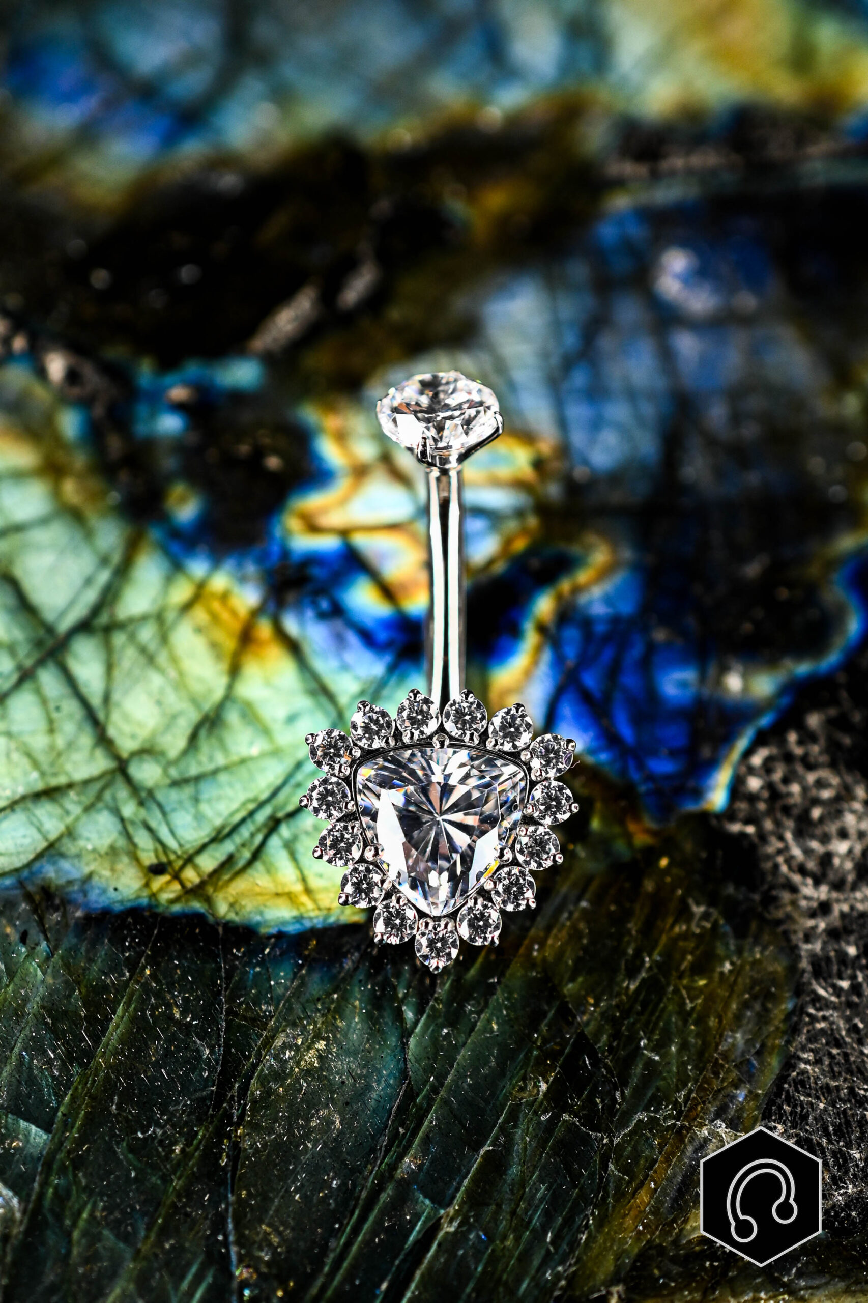 Banane Nombril Titane argenté Tri-Glow