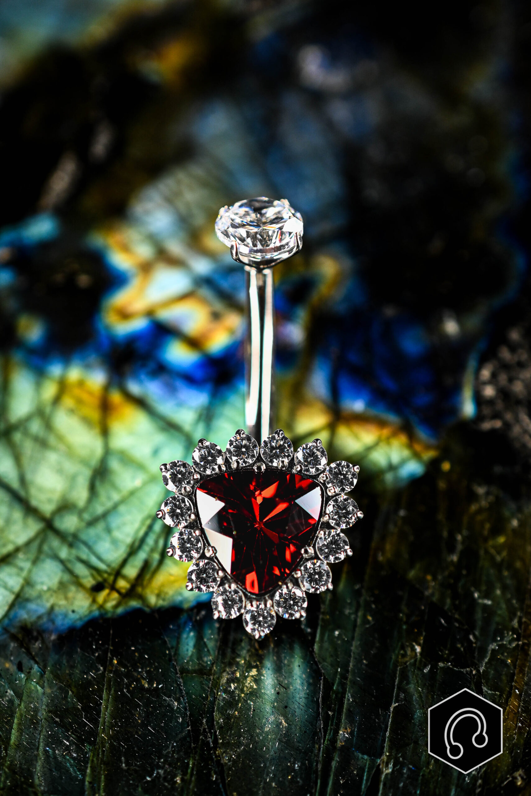 Banane Nombril Titane Rouge Tri-Glow