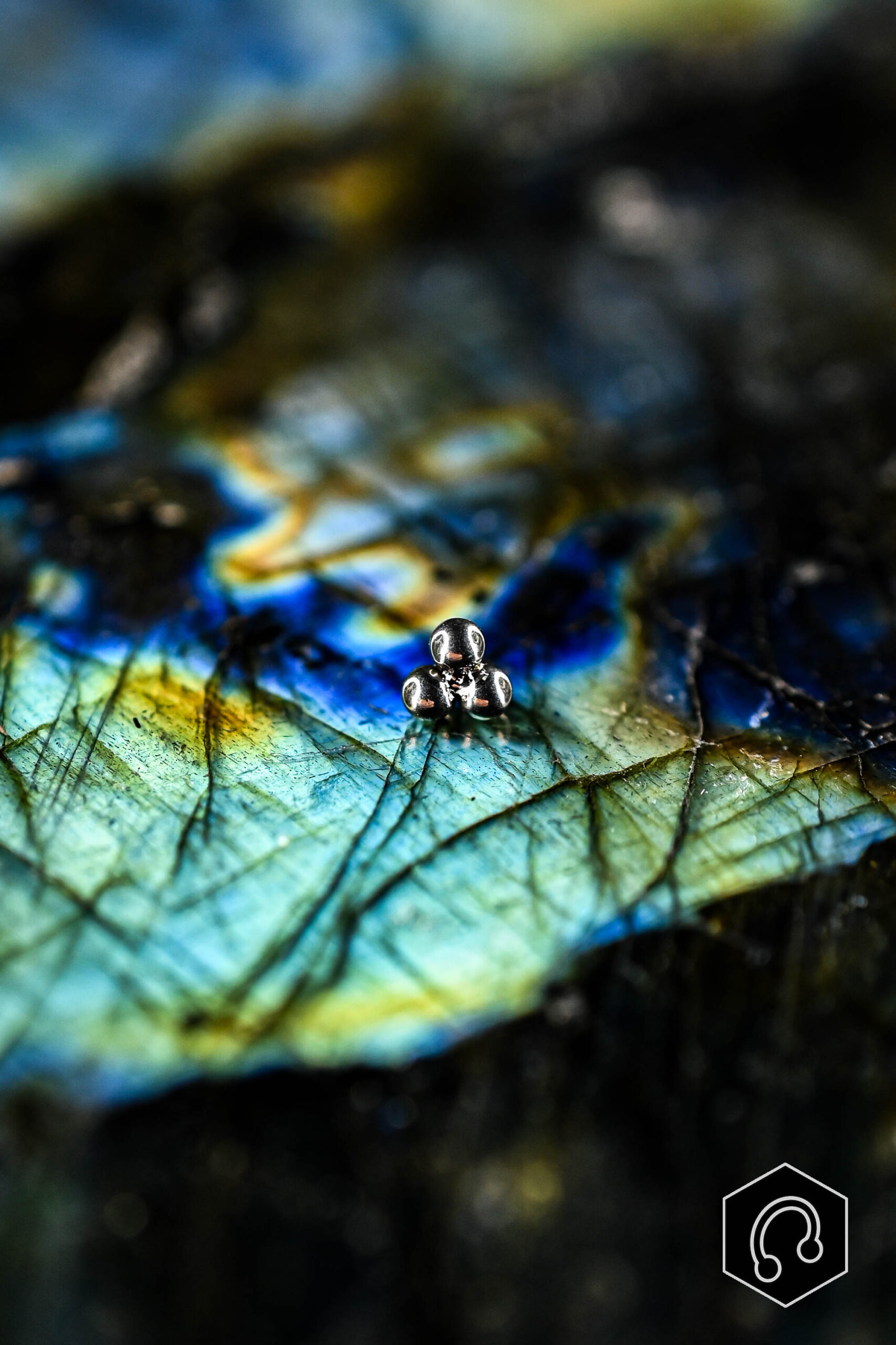 Labret Titane Silver Trio