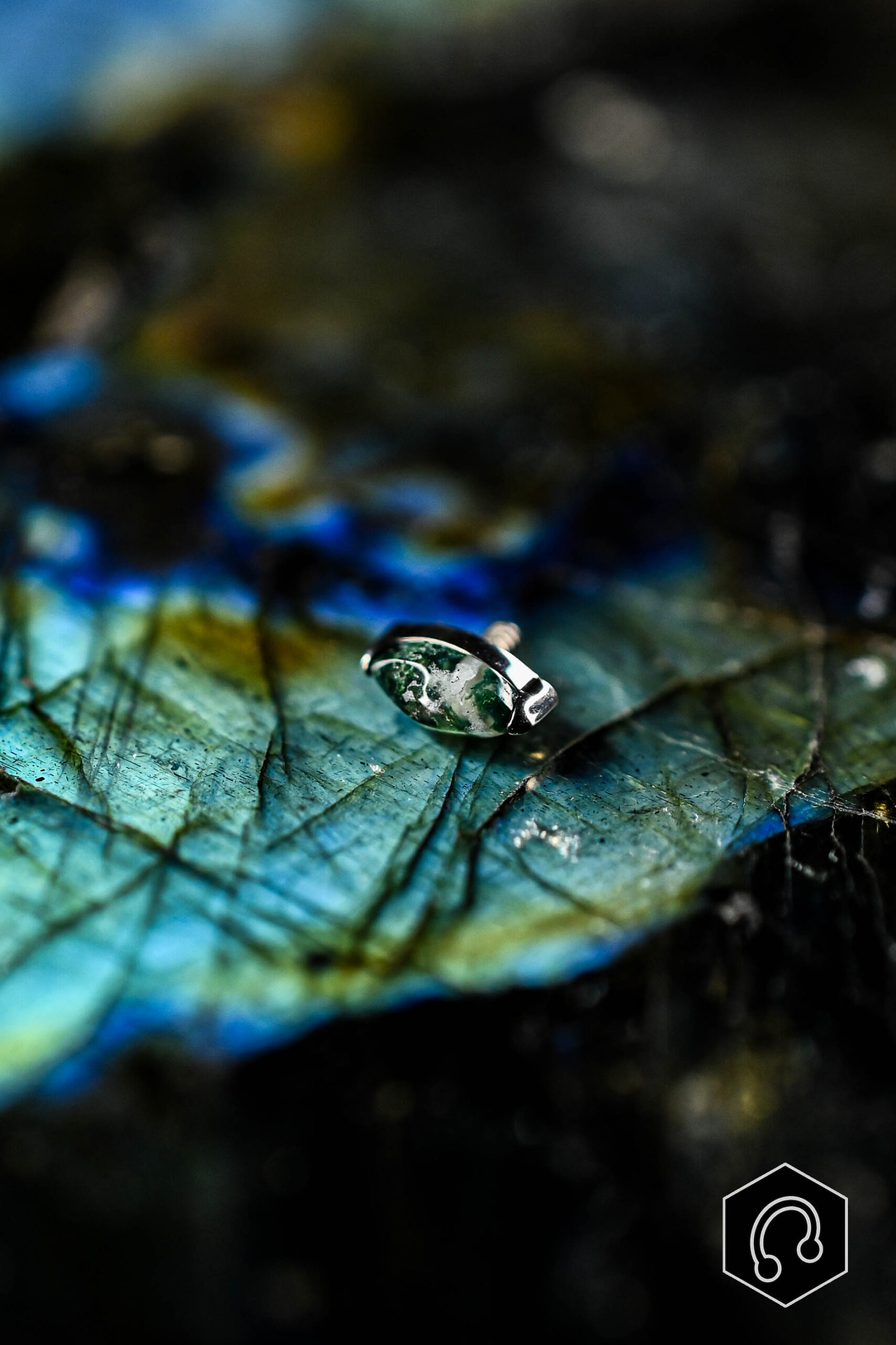 Labret Titane Argenté Moss Essence