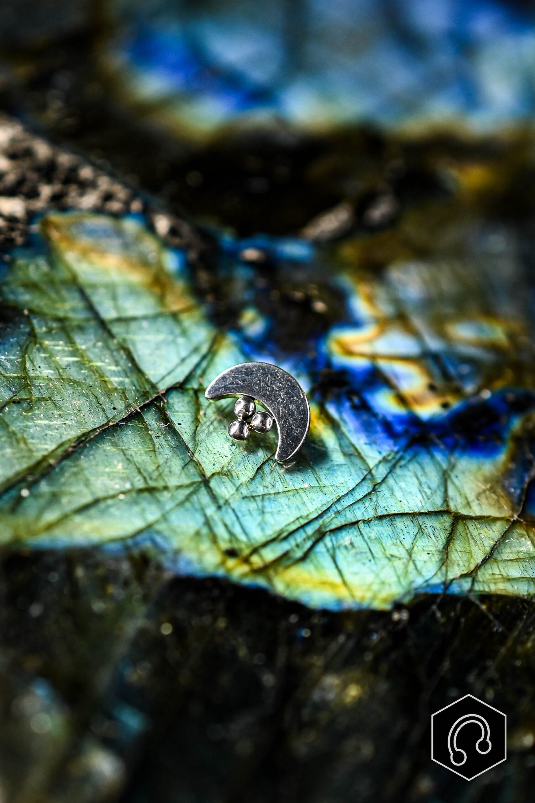 Labret Titane Silver Curve