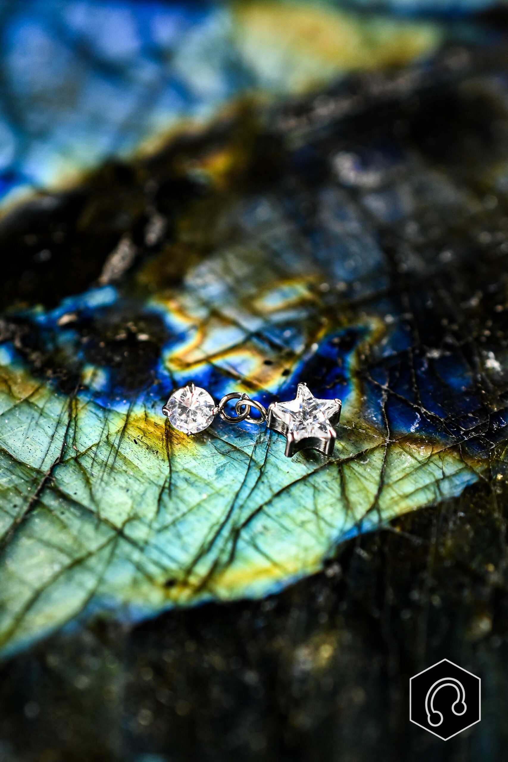 Labret Titane Argenté Starlet Drop