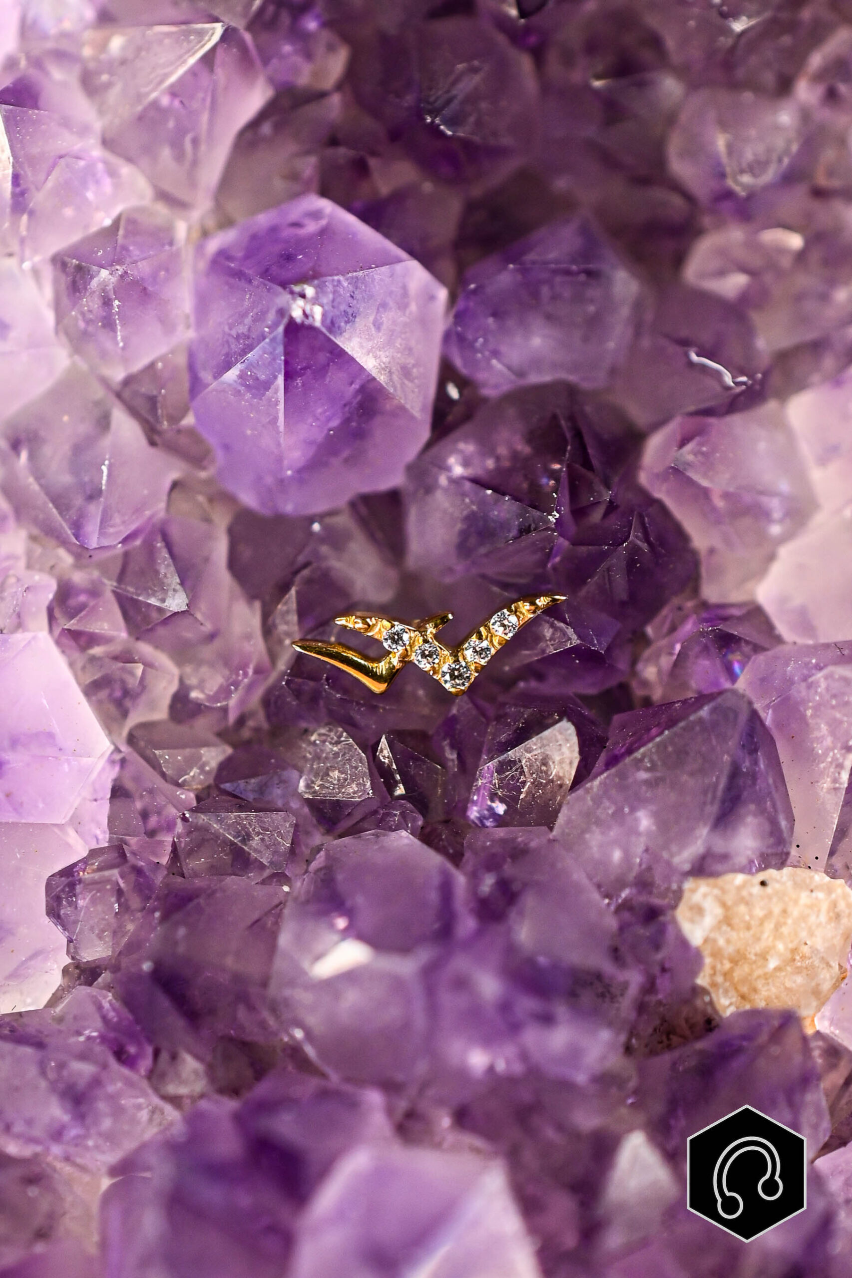 Labret Titane Golden Drift